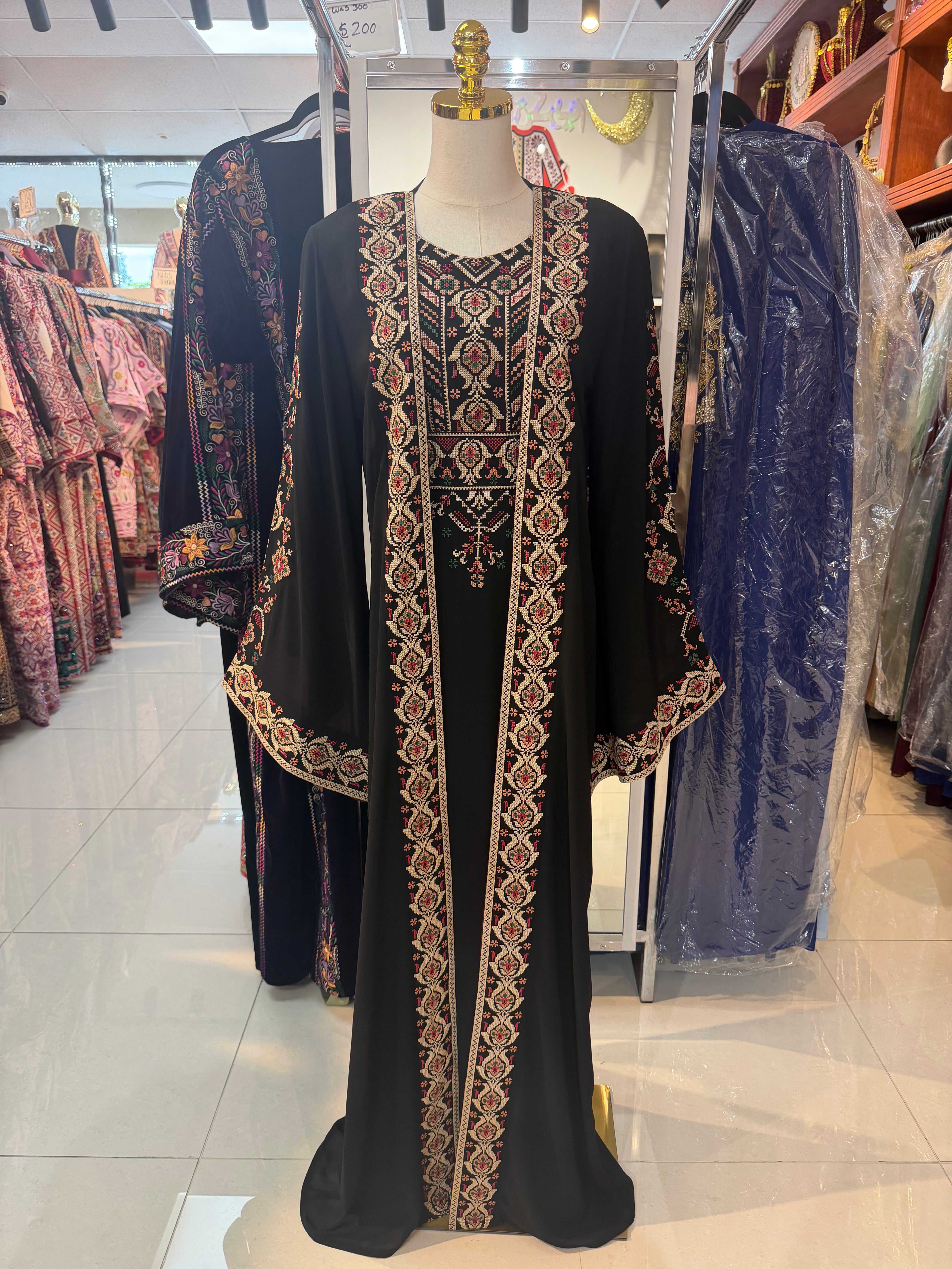 Black & White 2-piece Abaya