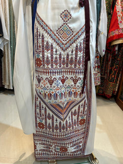 Elegant White Thobe