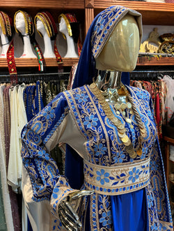 Blue High-Quality Embroidered Thobe