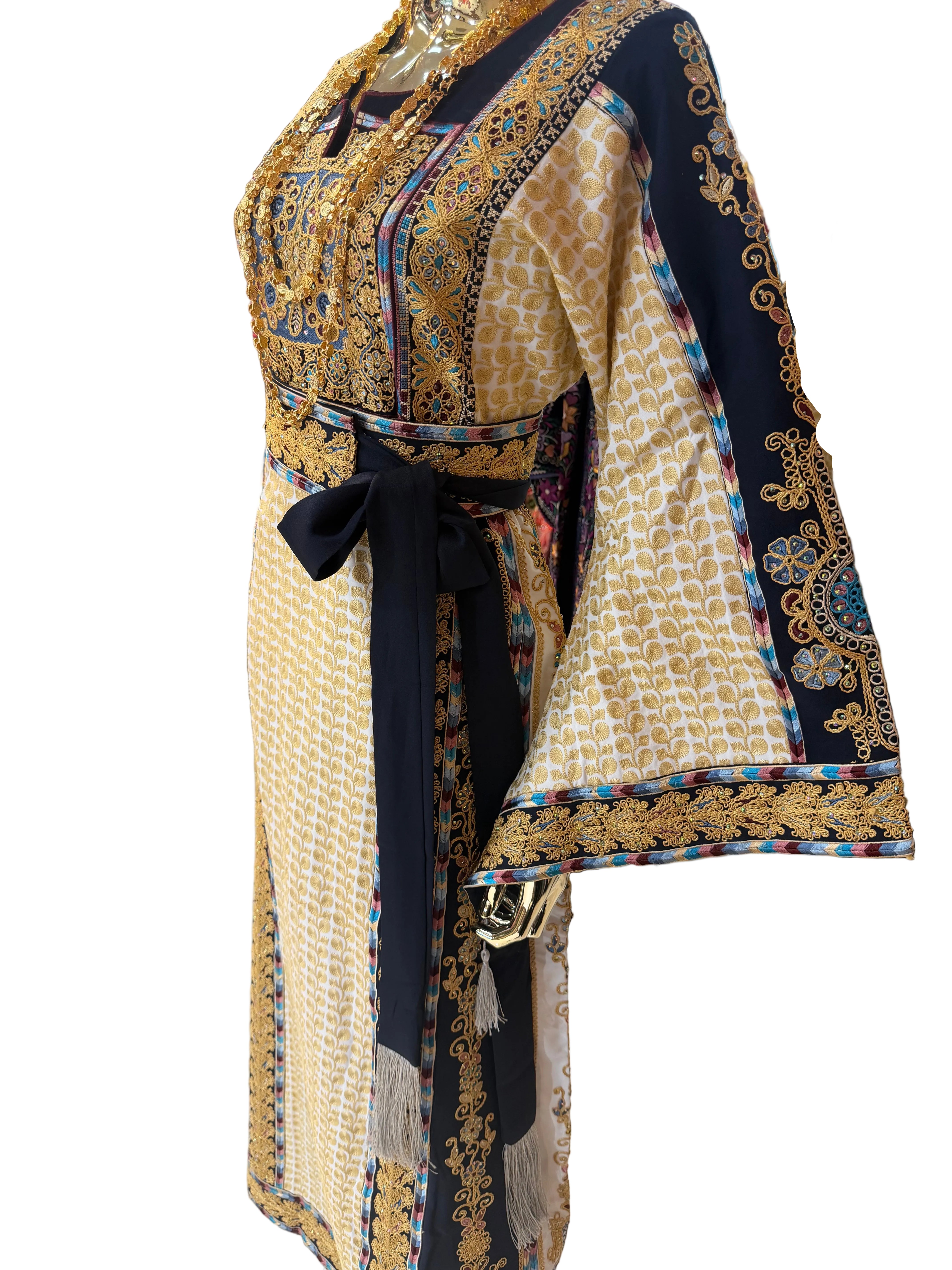Blue & Gold Aghabani Thobe