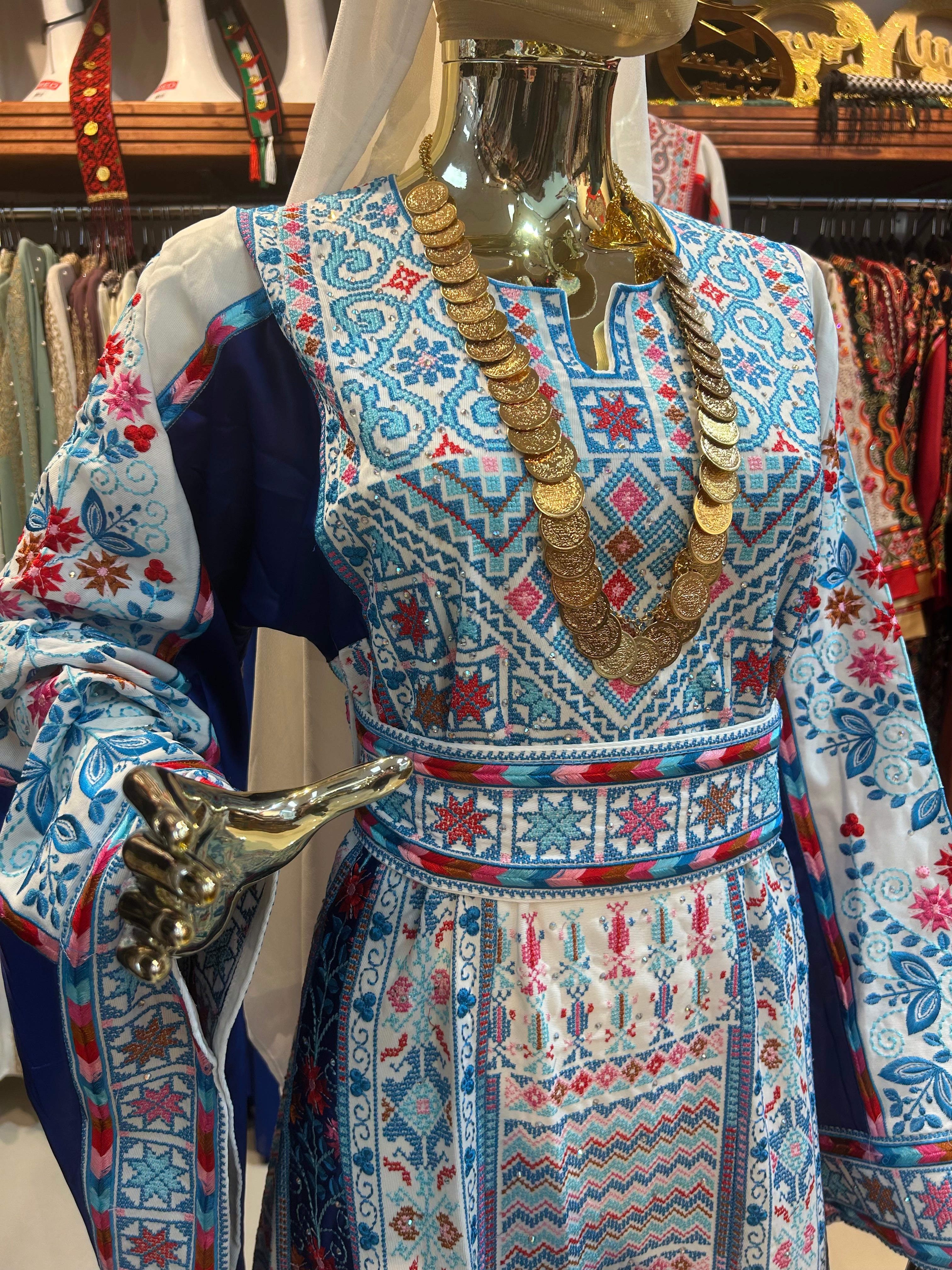 Mixed Colored Blue Thobe