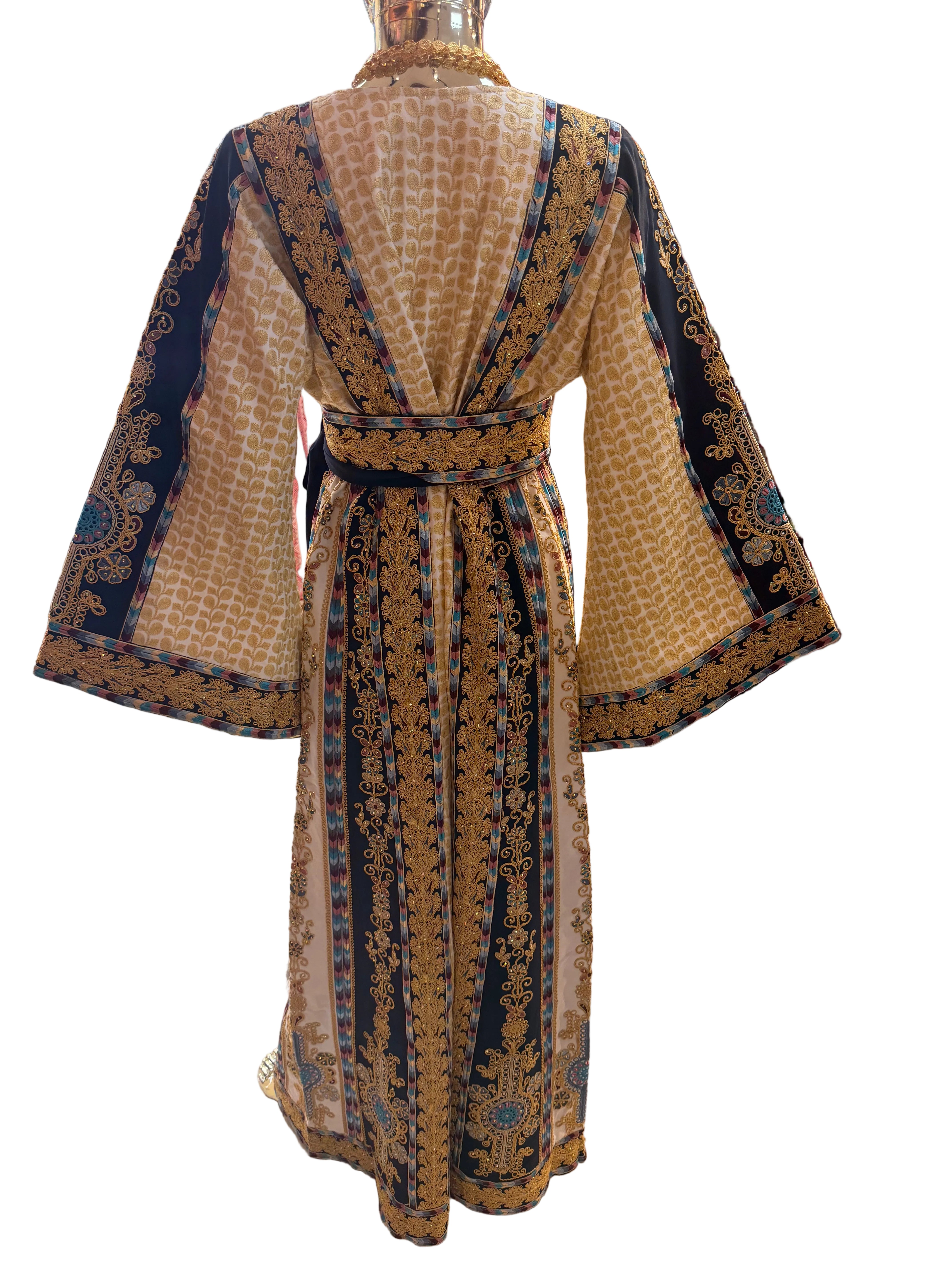Blue & Gold Aghabani Thobe