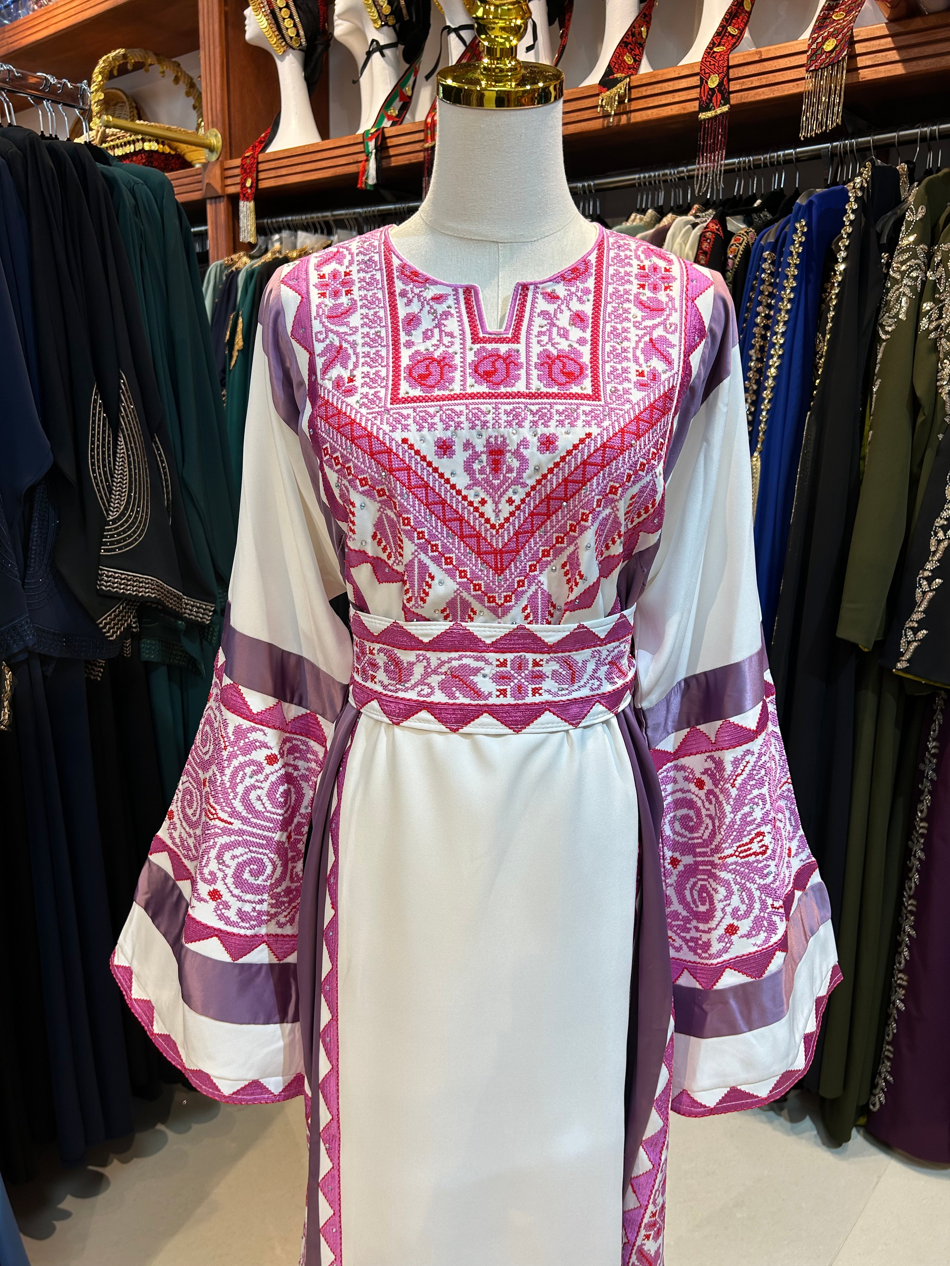 Colorfull Thobe Elegant Pink Thobe