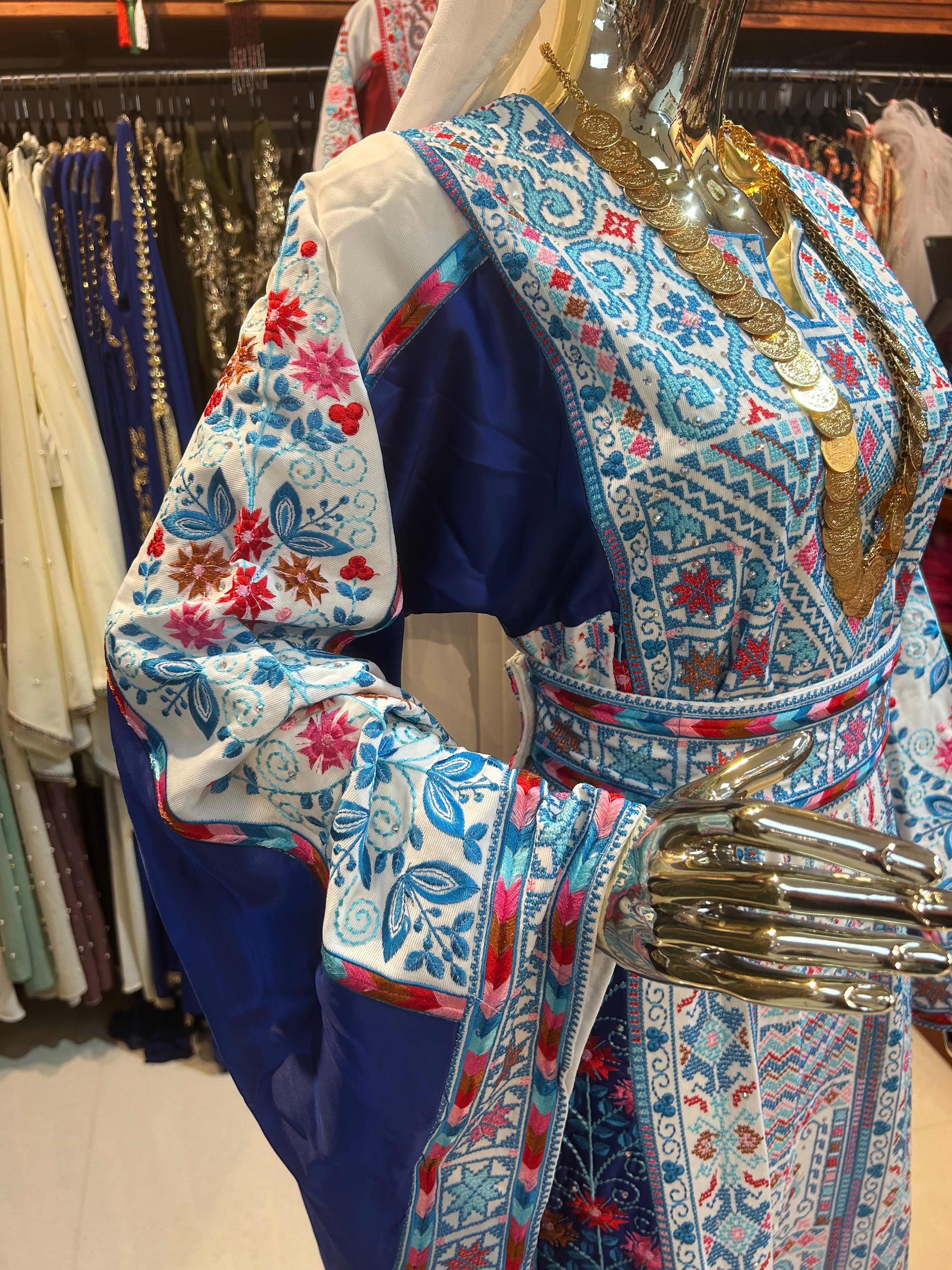 Mixed Colored Blue Thobe