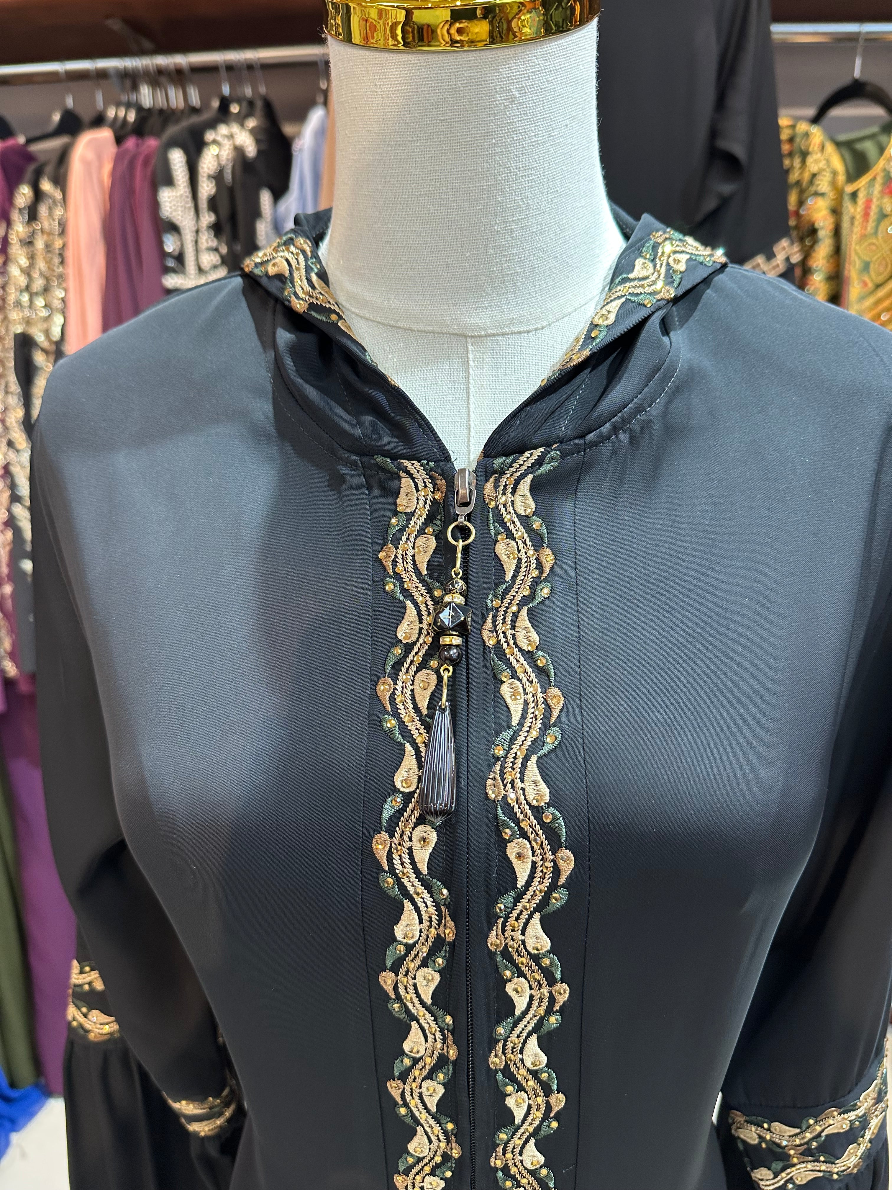 Elegant One-Piece Abaya W/ Hood