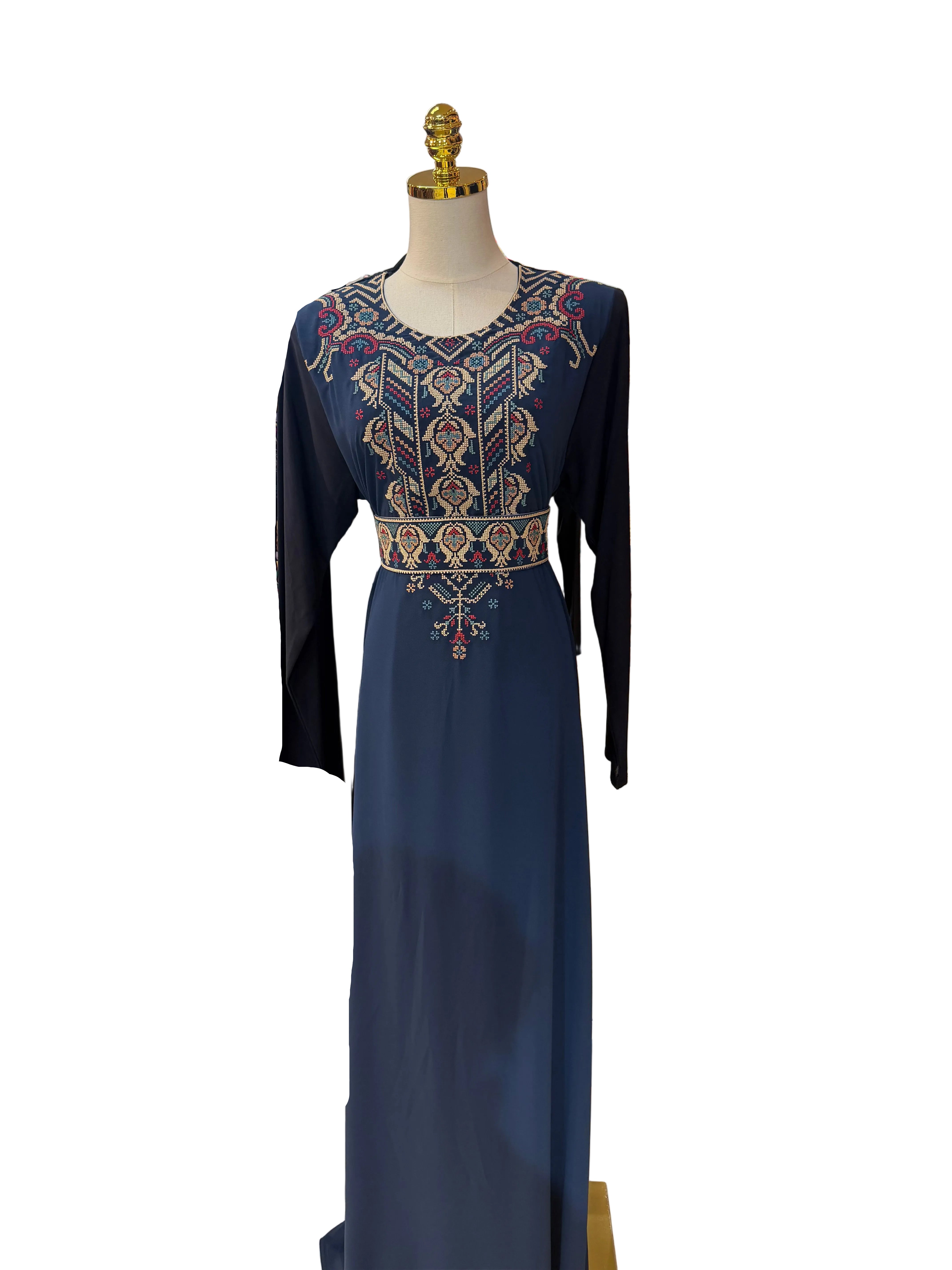 Navy Blue 2-piece Abaya