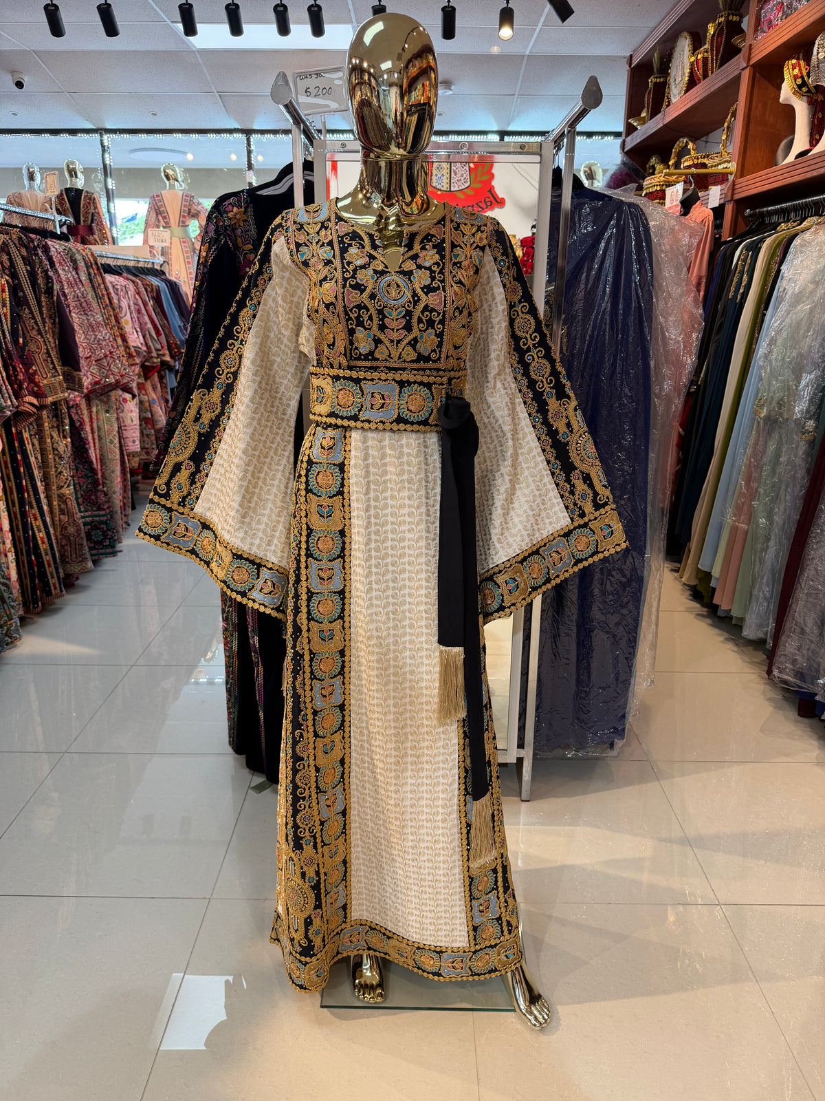 Blue & Gold Aghabani Thobe