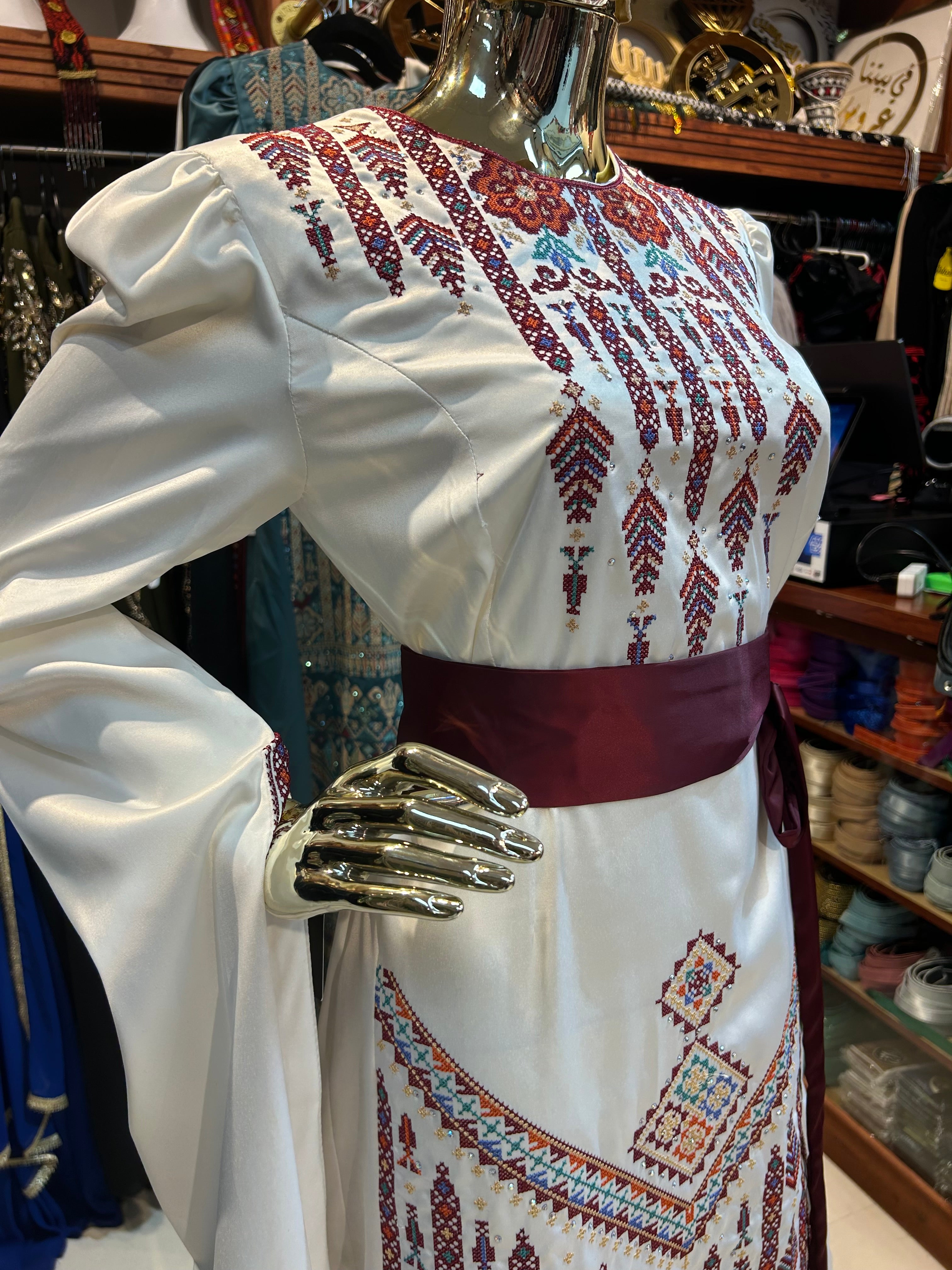 Elegant White Thobe