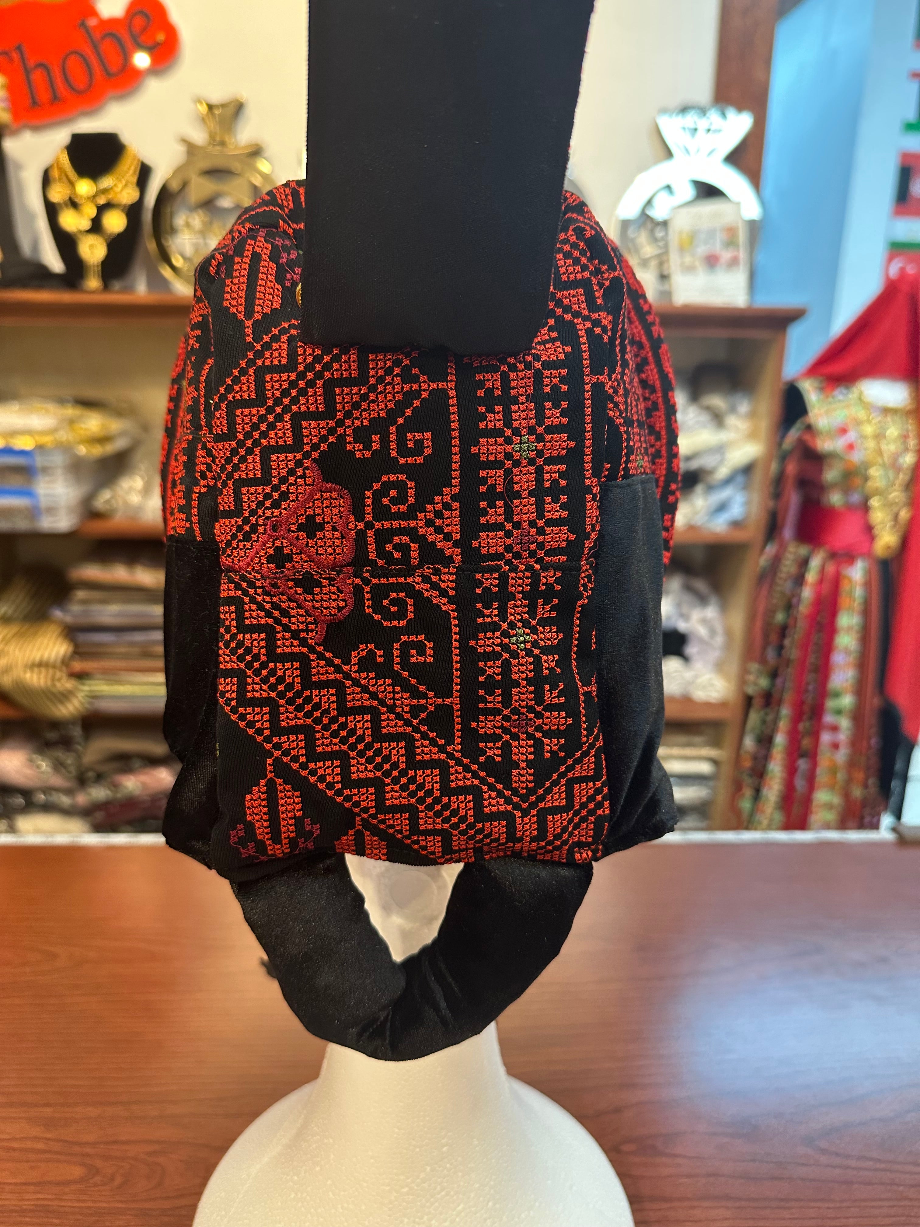 Embroidered Awka with Hand Stitched Coins