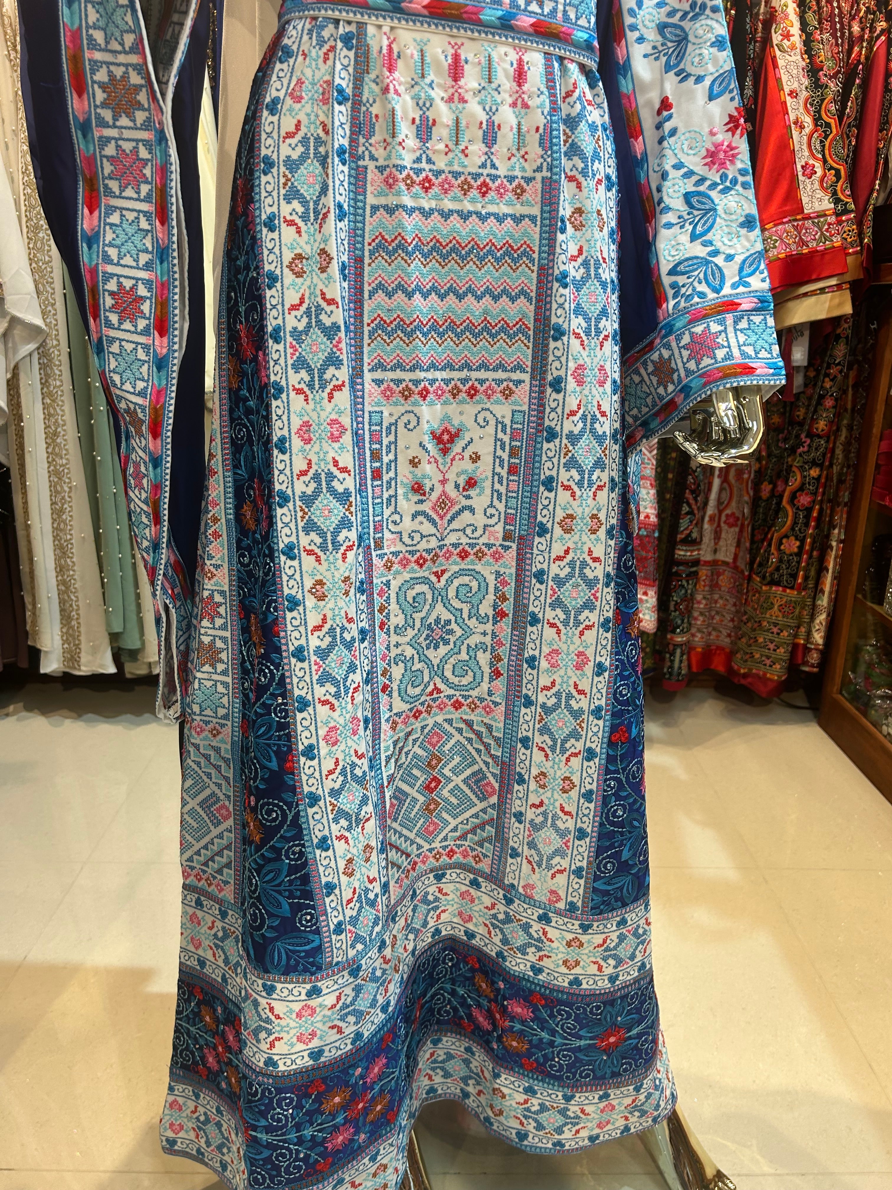 Mixed Colored Blue Thobe