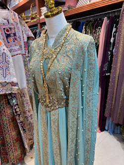 Elegant Teel Kaftan