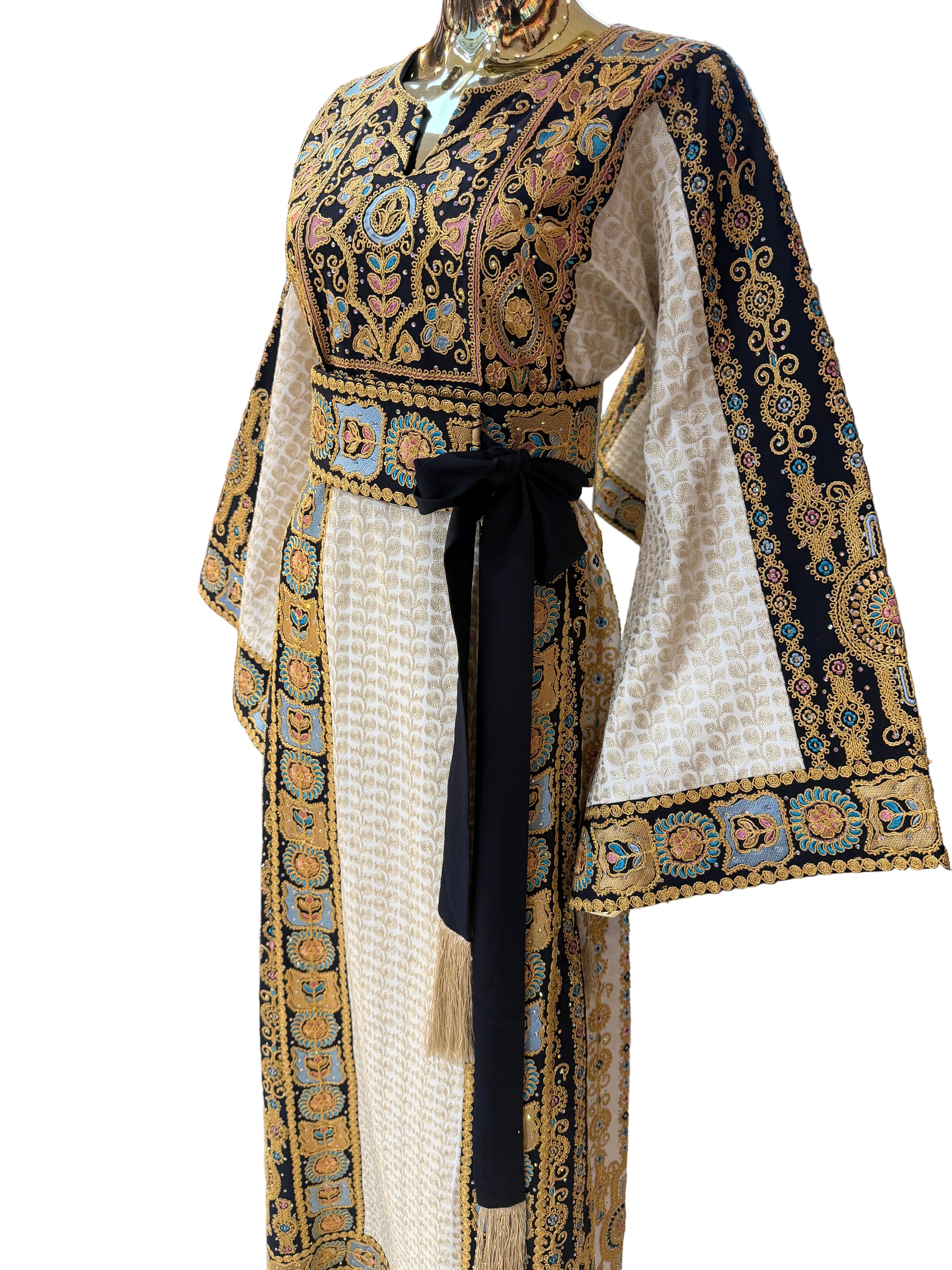 Blue & Gold Aghabani Thobe
