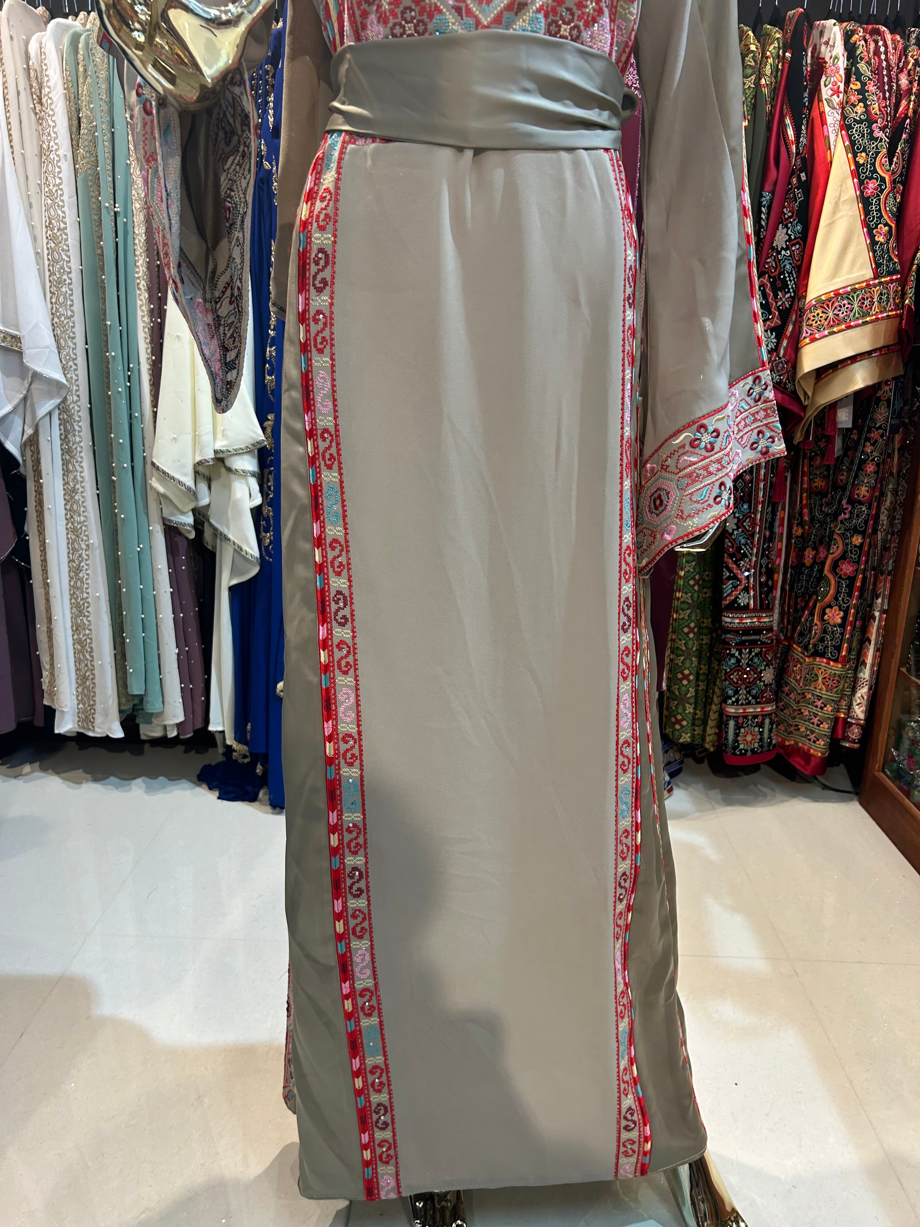 Tan Embroidered Thobe