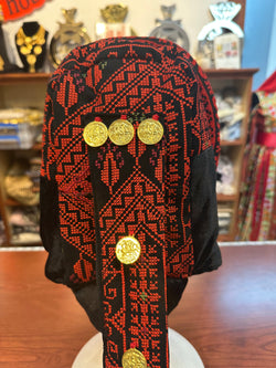 Embroidered Awka with Hand Stitched Coins