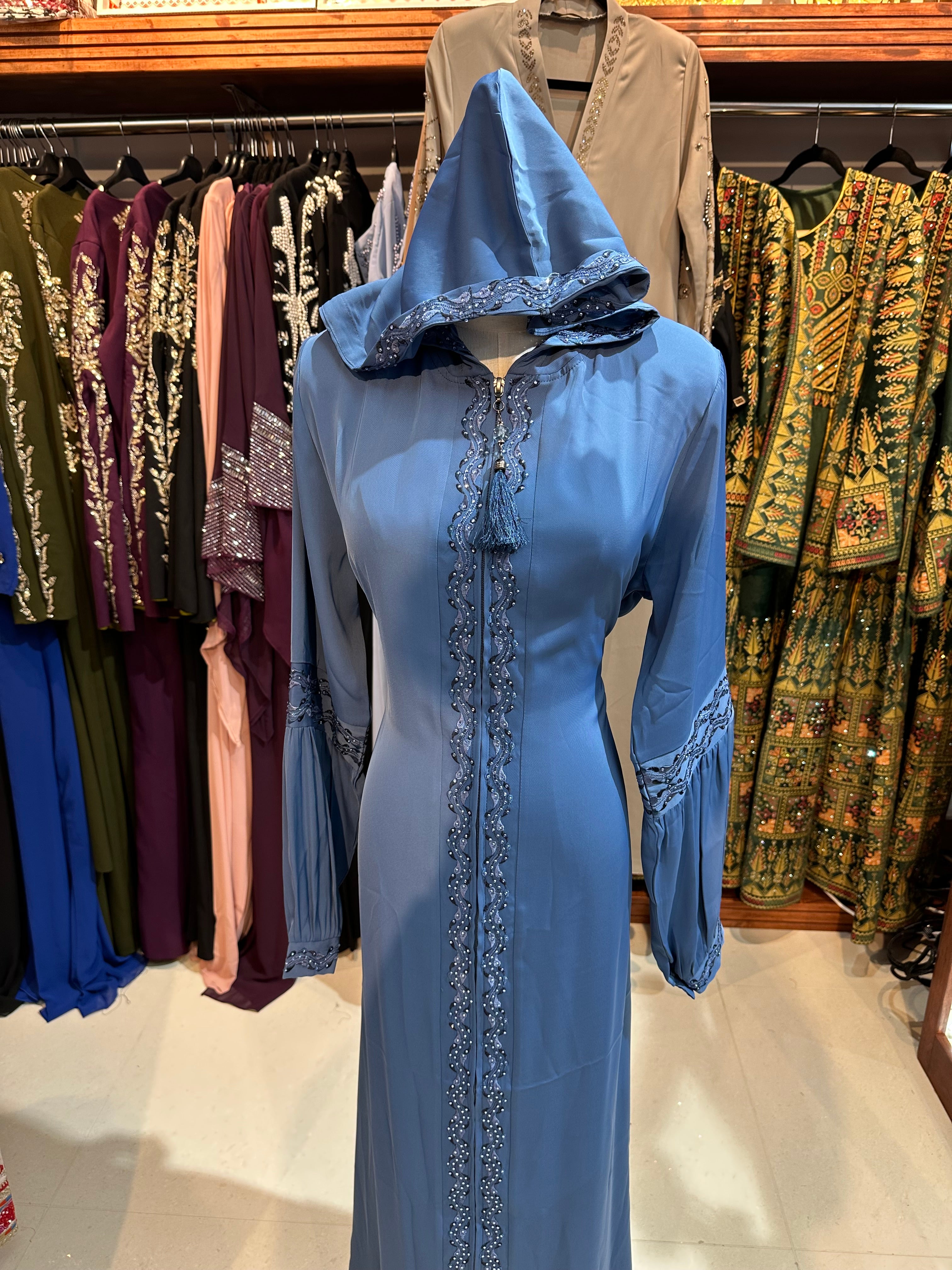 Elegant One-Piece Abaya W/ Hood
