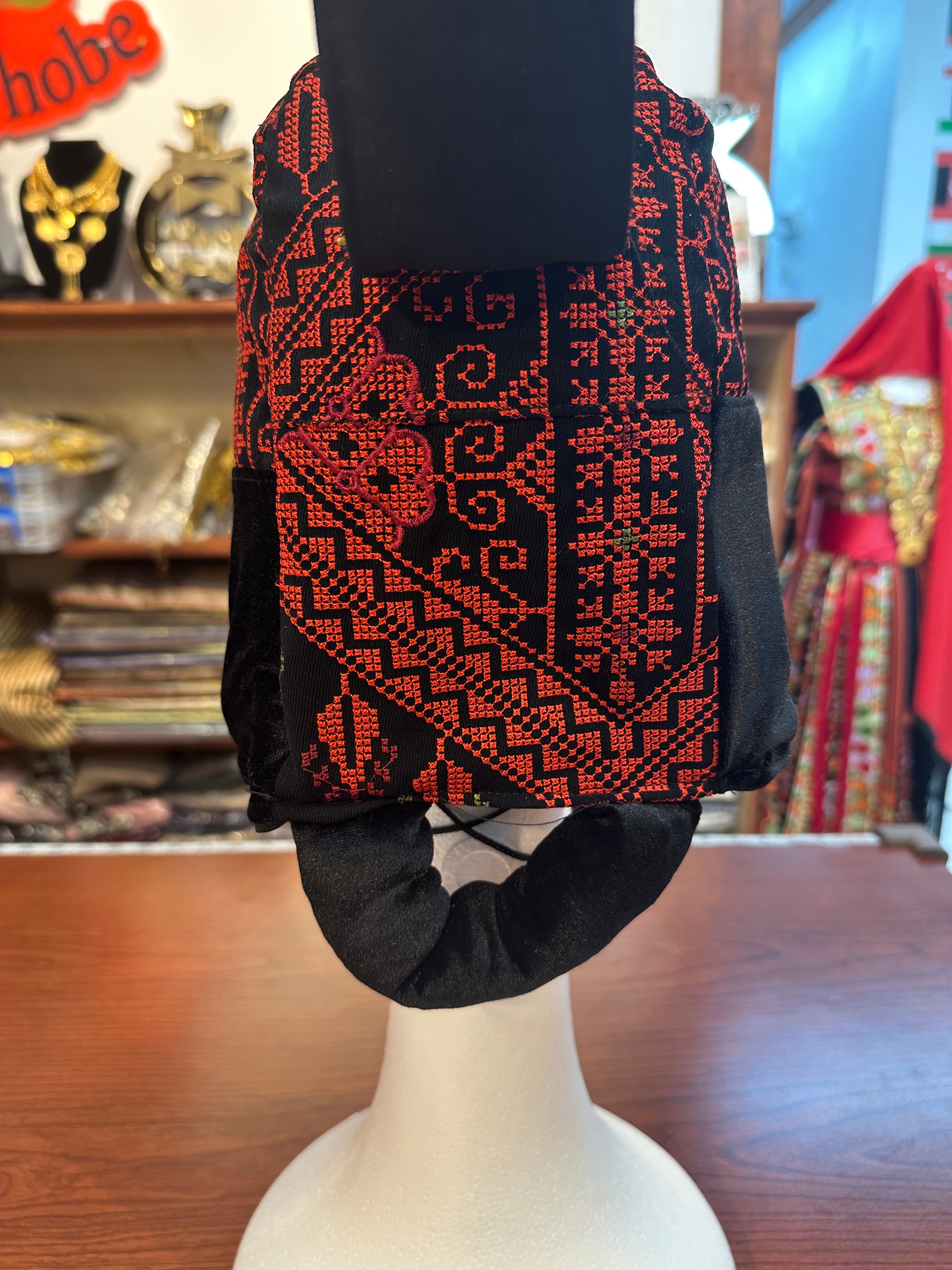 Embroidered Awka with Hand Stitched Coins