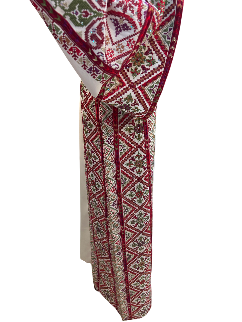 Elegant Red & White Thobe