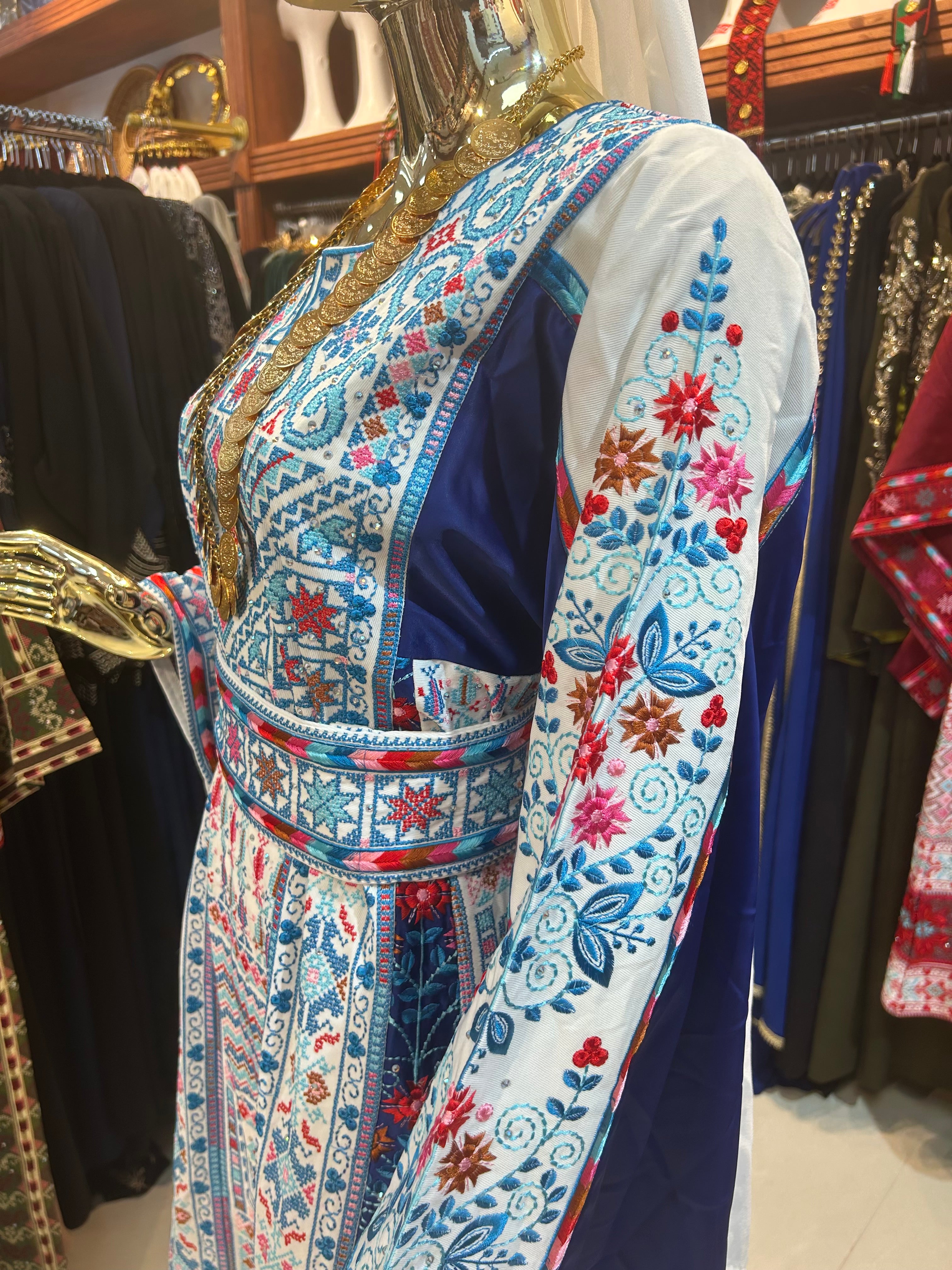 Mixed Colored Blue Thobe