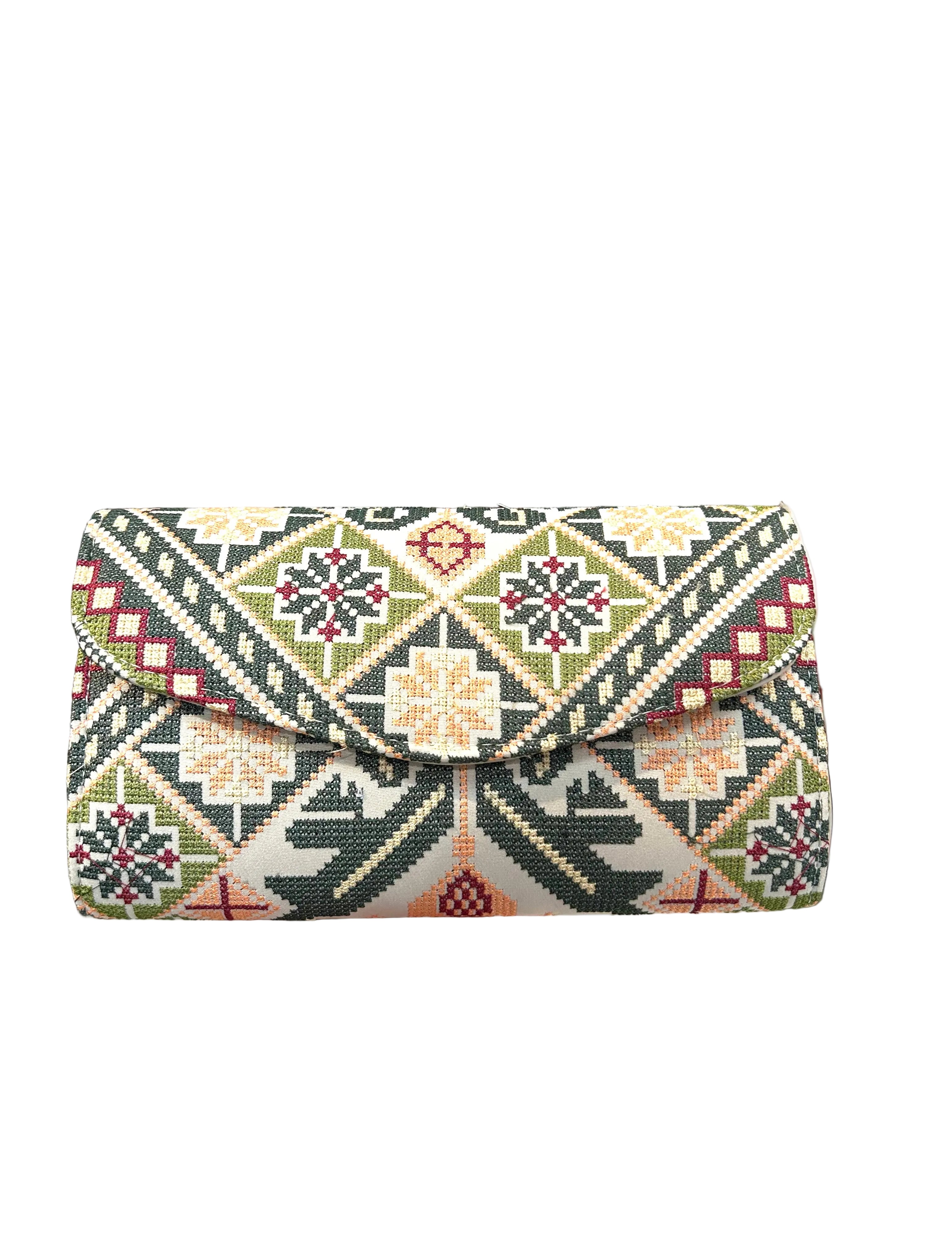 Embroidered Two Tone Green Thobe | Includes Matching Bag, Shawl