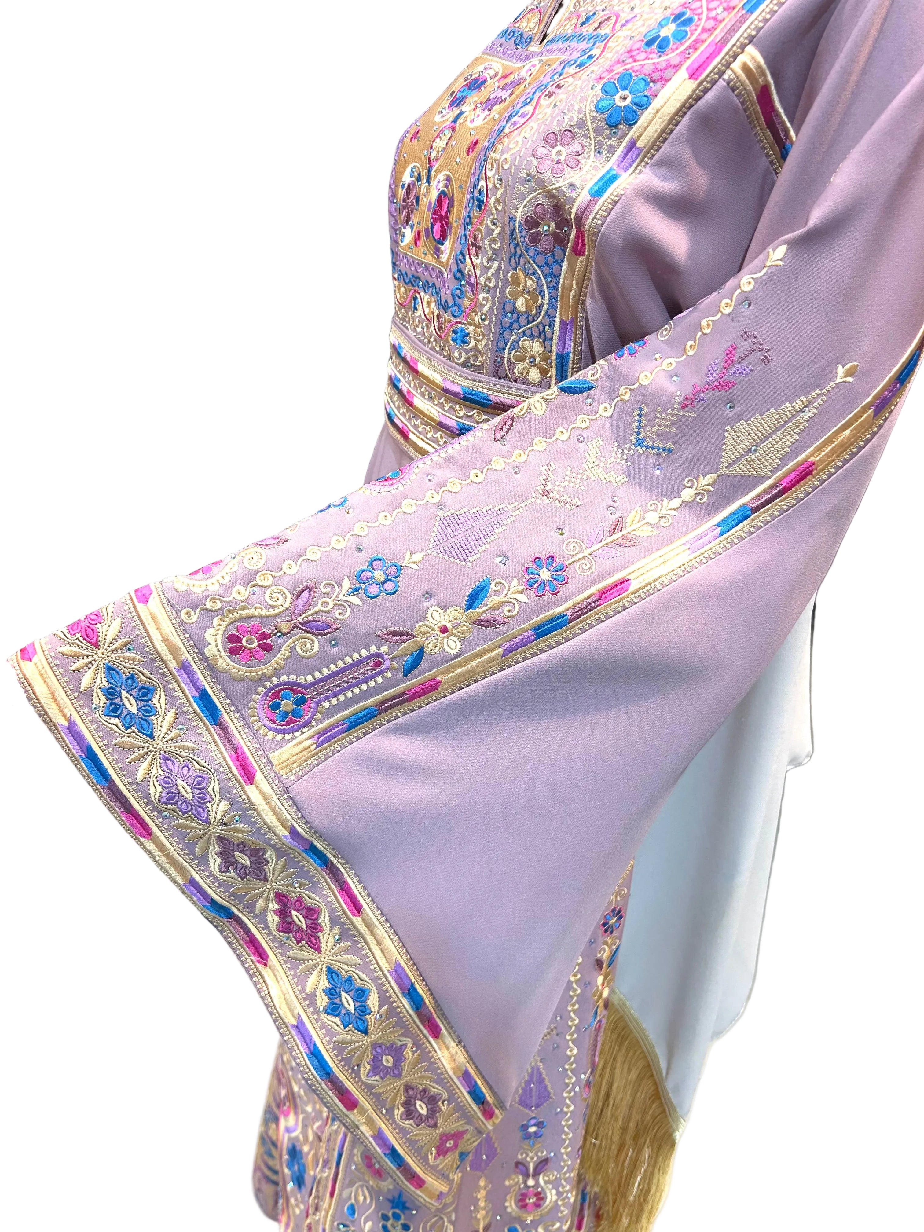 Elegant Pink Malaka Thobe W/Shall