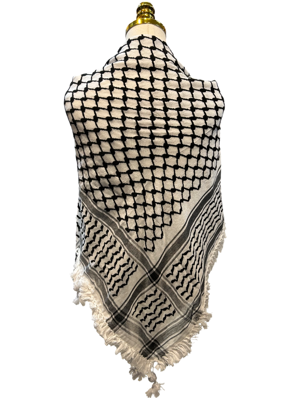 Traditional Palestinian Keffiyeh/Hattah/shemagh scarf made in Jordan with tassel made for Men & Women worn as a head scarf