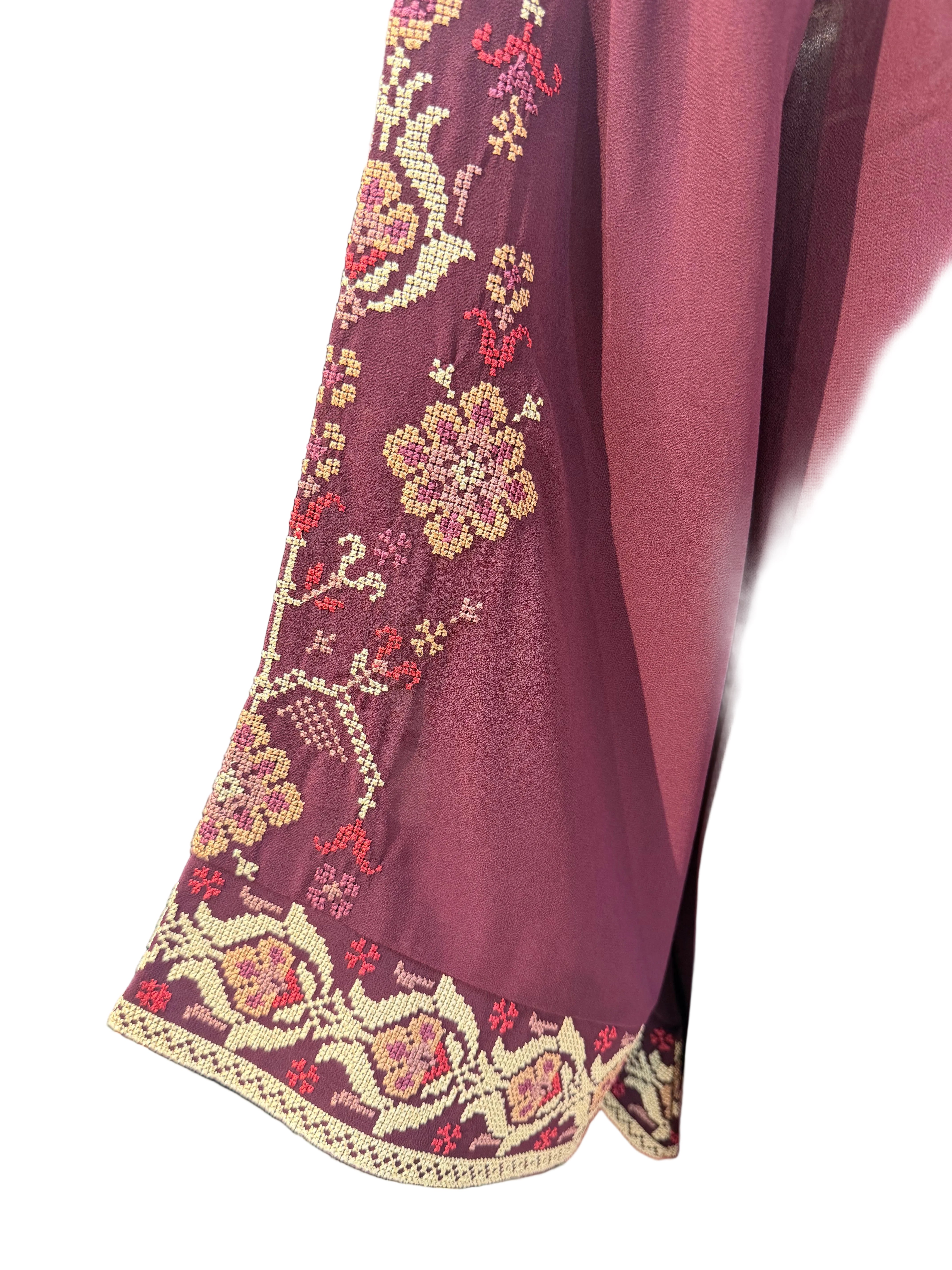 Burgandy 2-piece Abaya