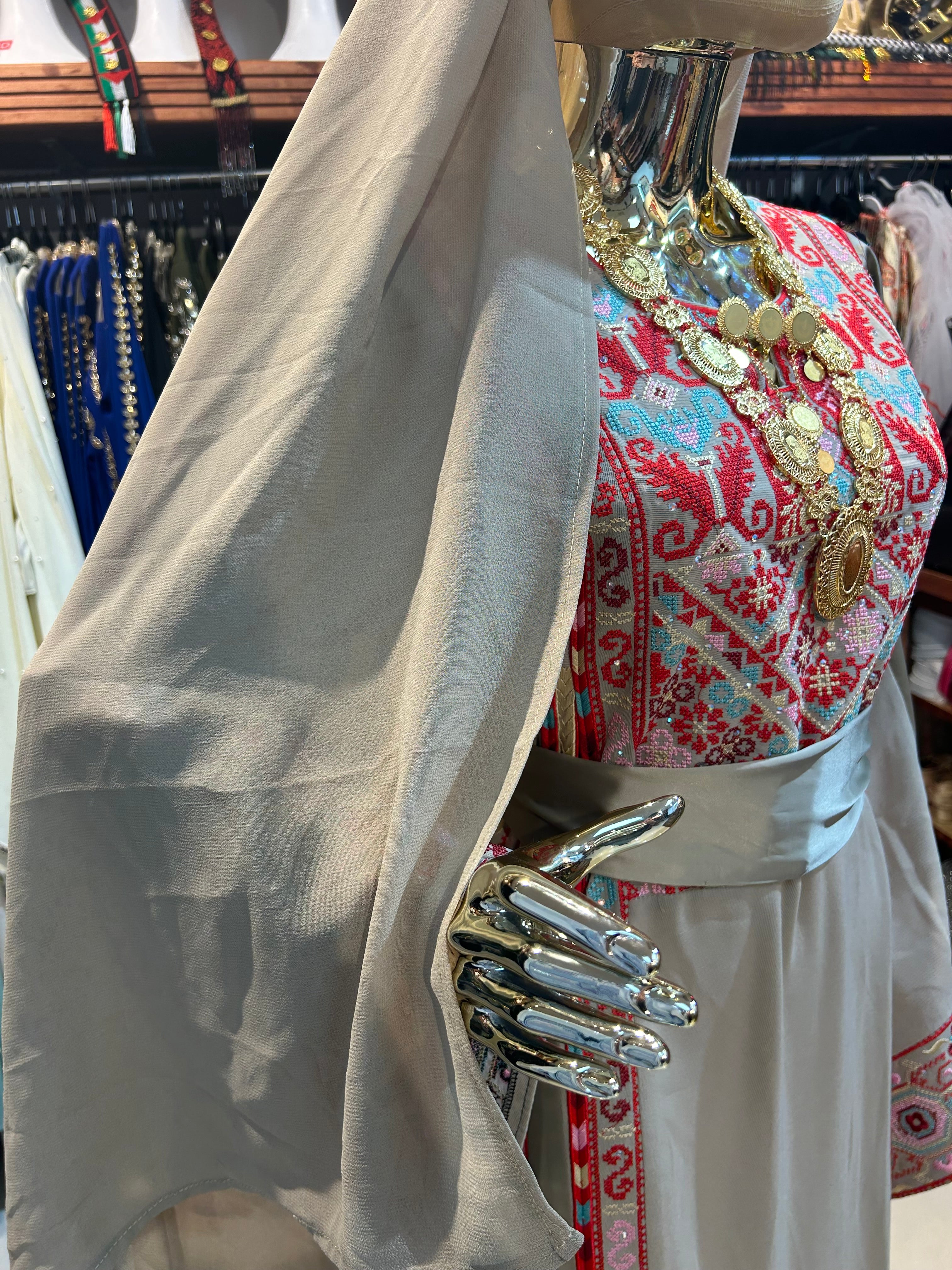 Tan Embroidered Thobe