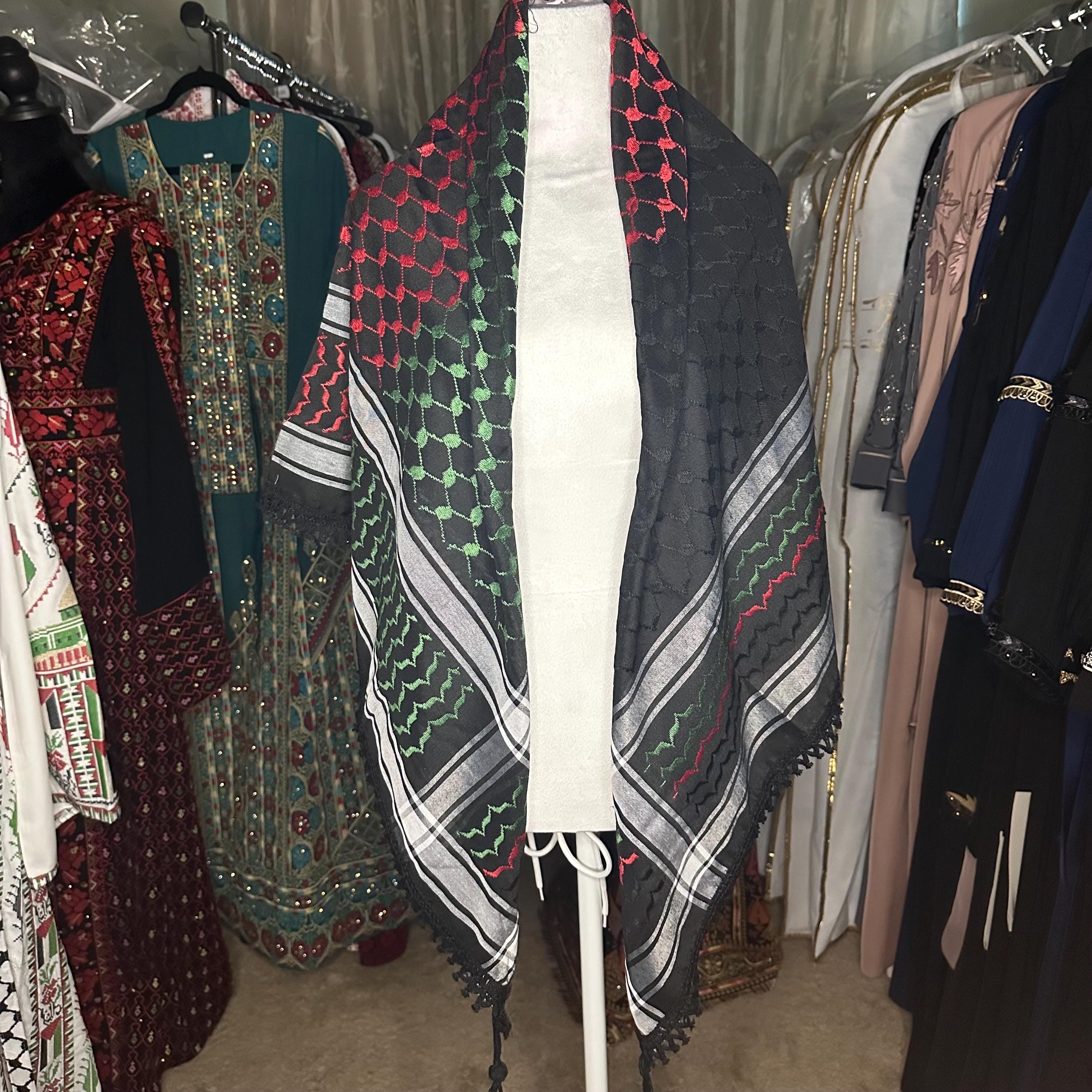 Traditional Keffiyeh/Hattah/shemagh scarf | made in Jordan | has a tassel | made for everyone | worn as a head scarf