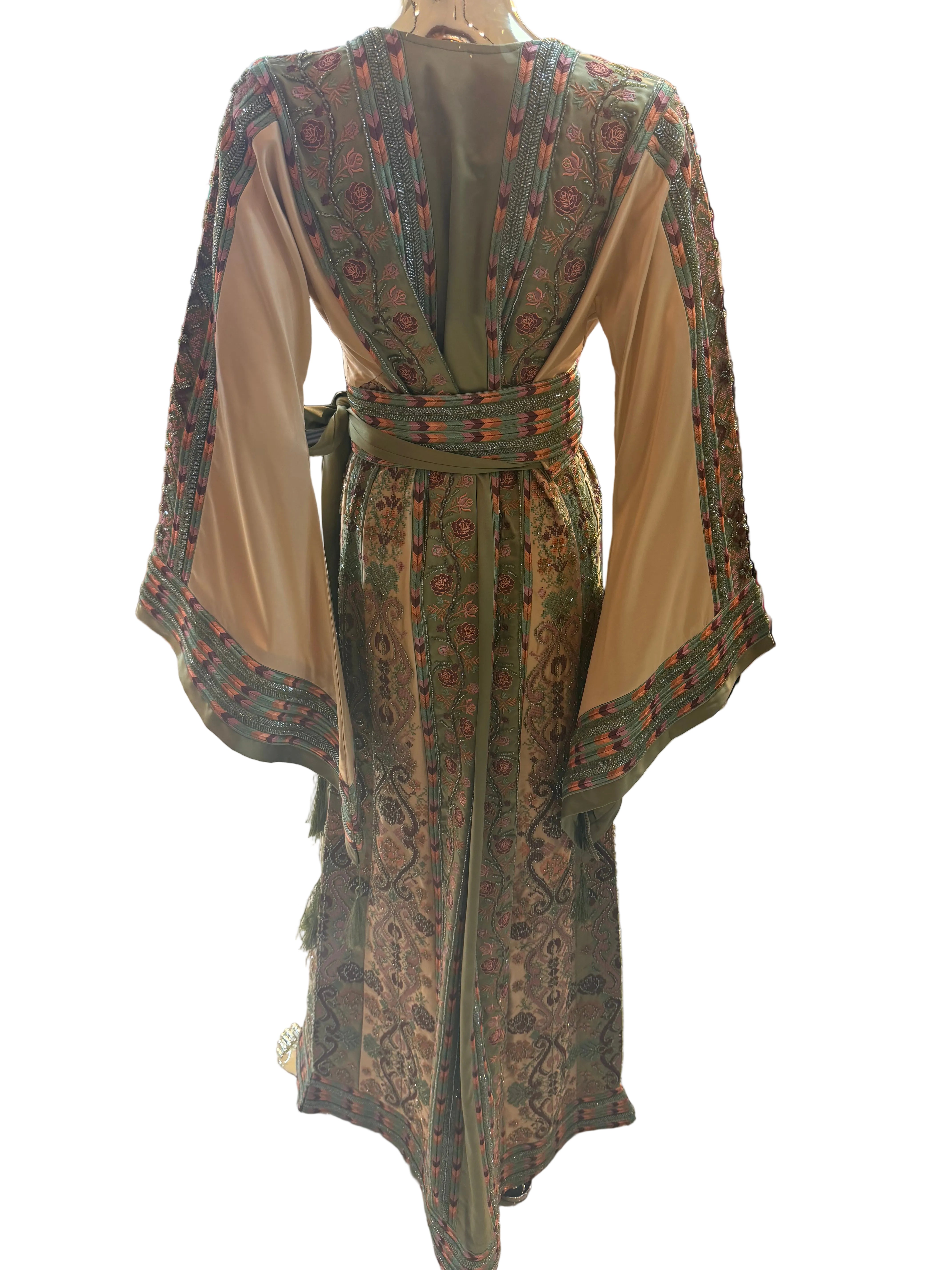 Green Beaded Thobe