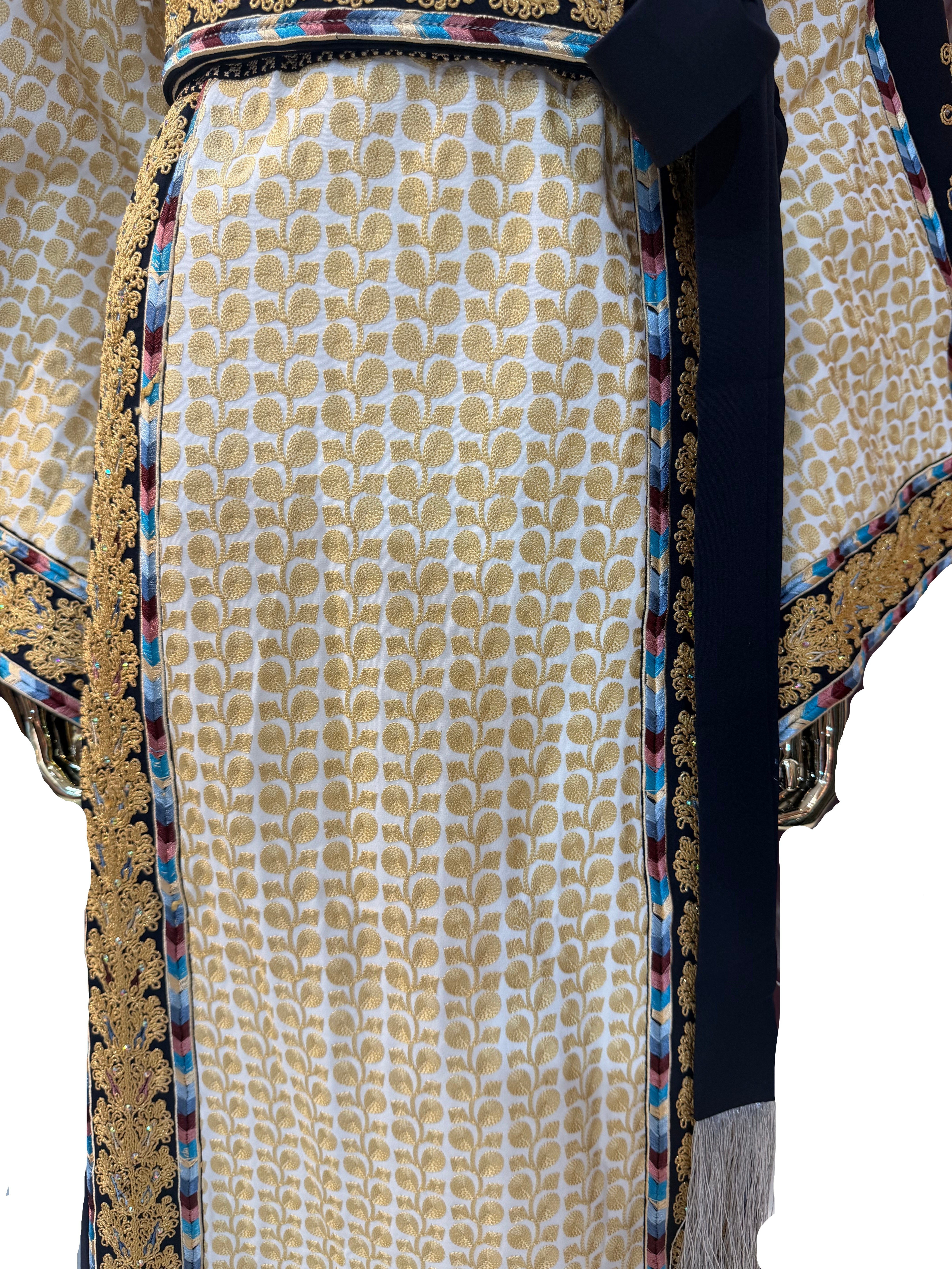 Blue & Gold Aghabani Thobe