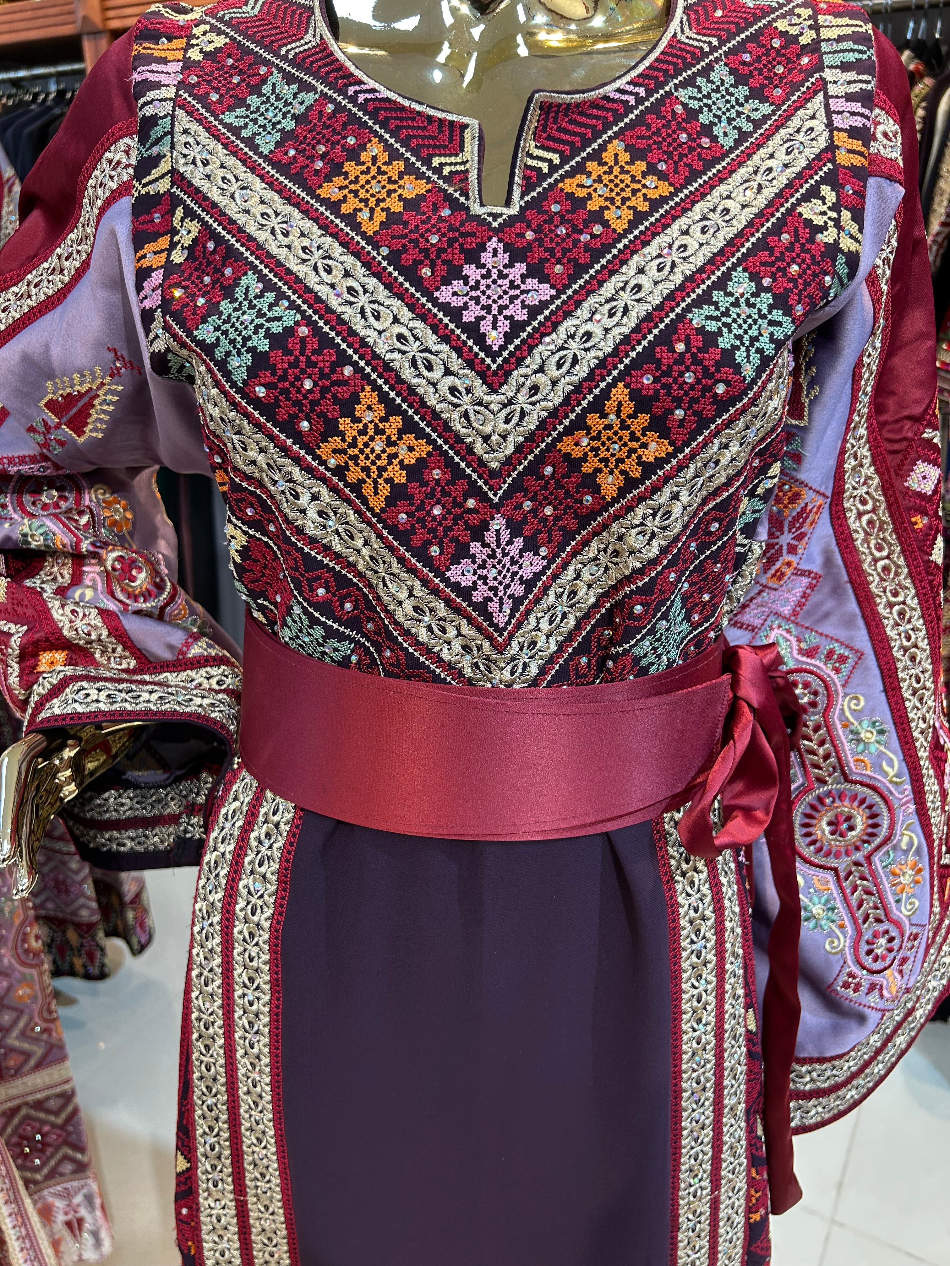 Purple & Maroon Thobe