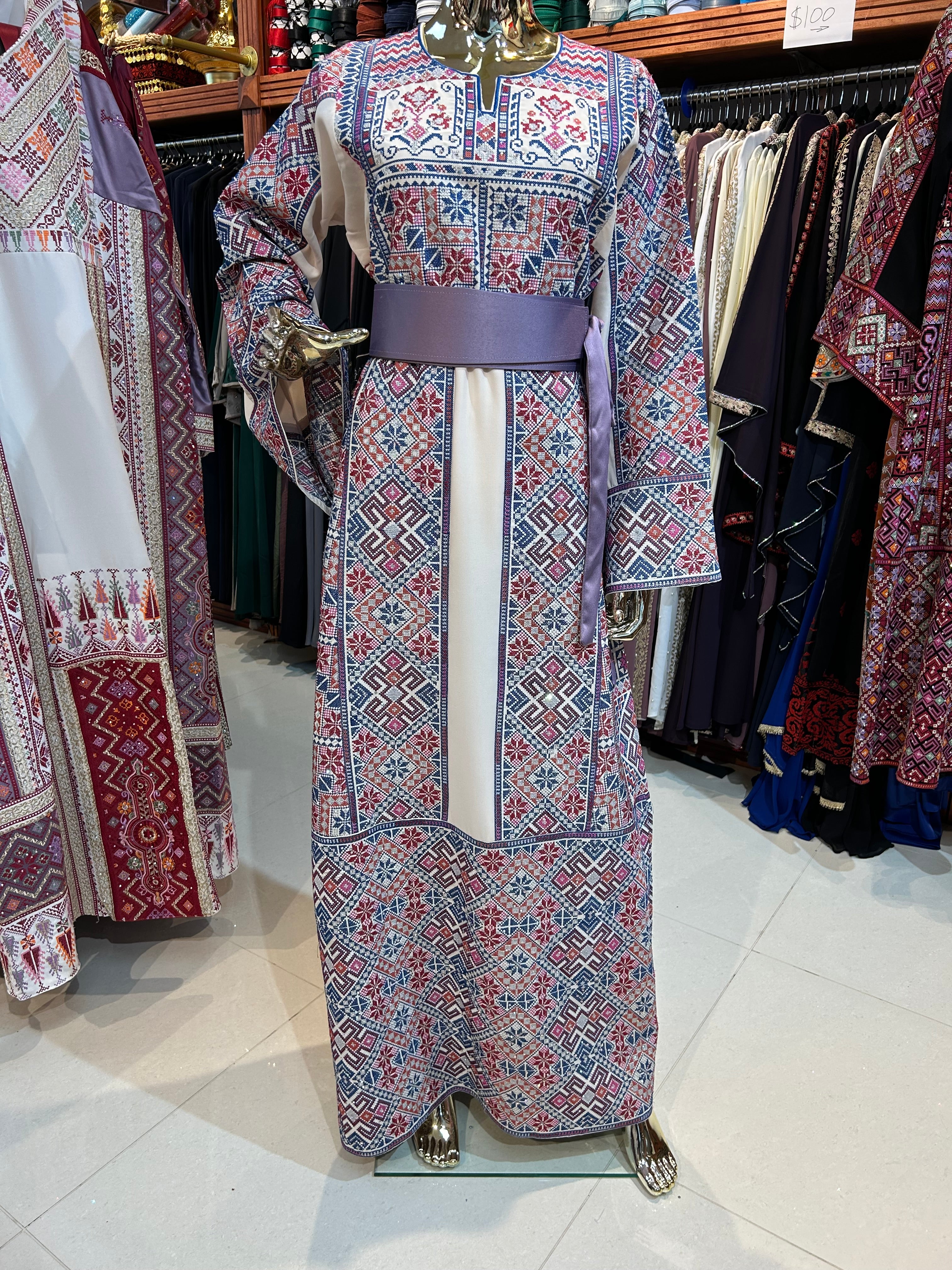 Mixed Colored Blue Thobe