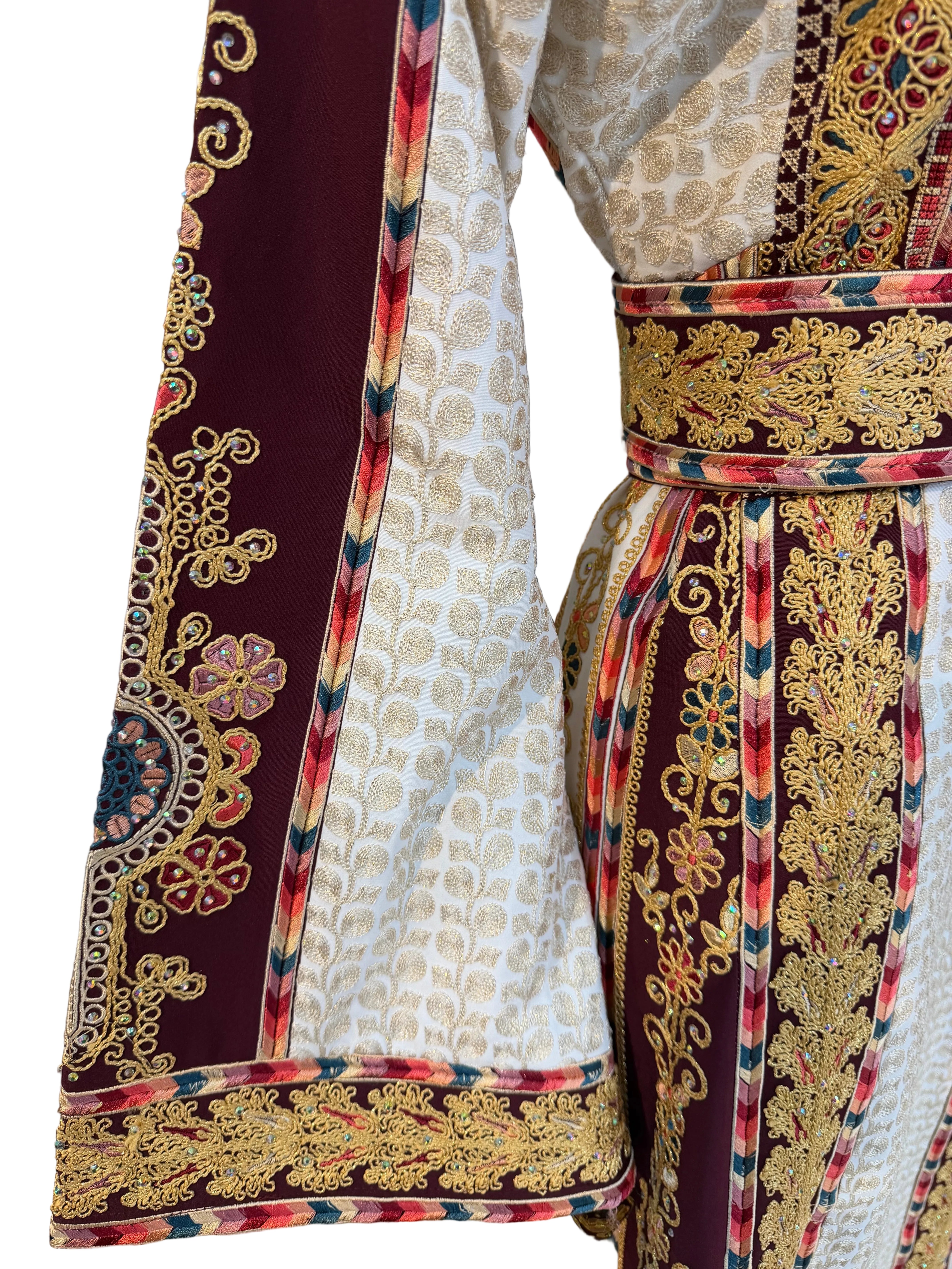 Red & Gold Aghabani Thobe