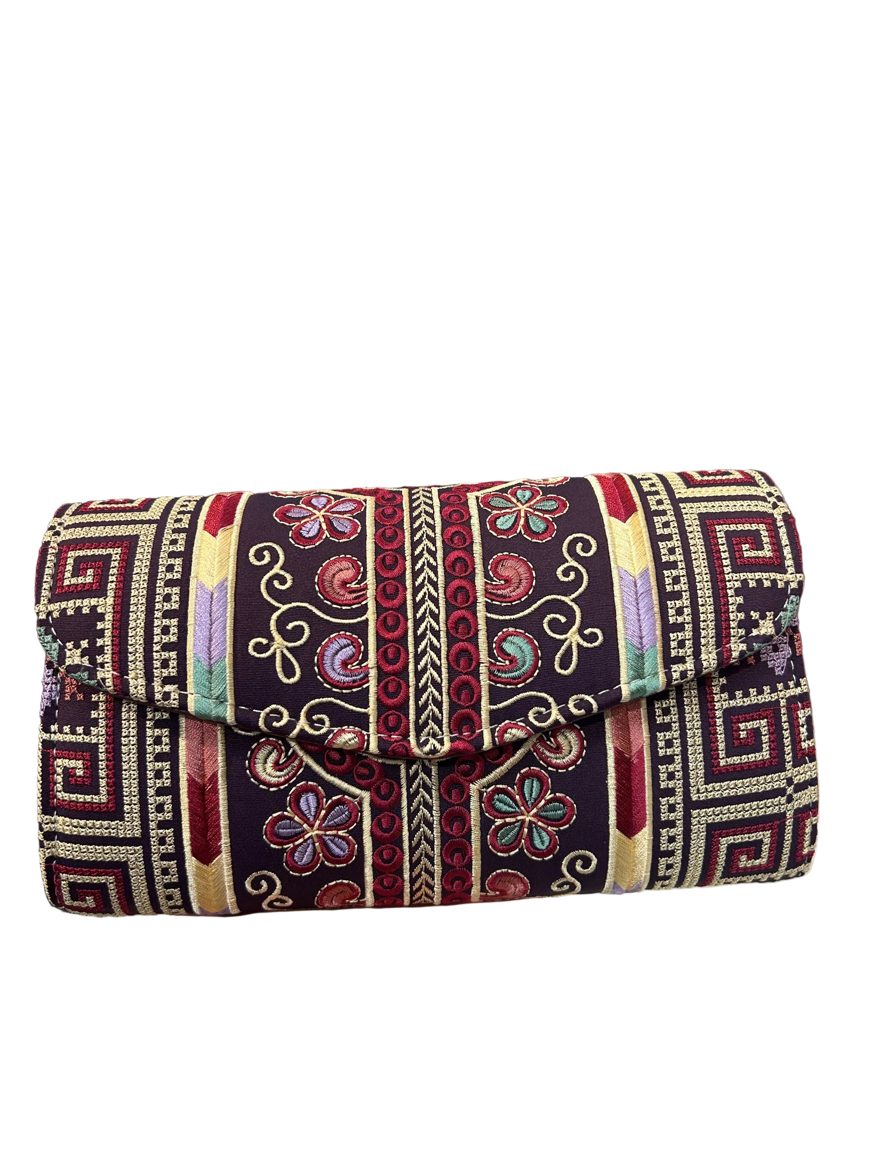 Embroidered Purple Thobes | Includes Matching Bag, Shawl, & Two Belts|