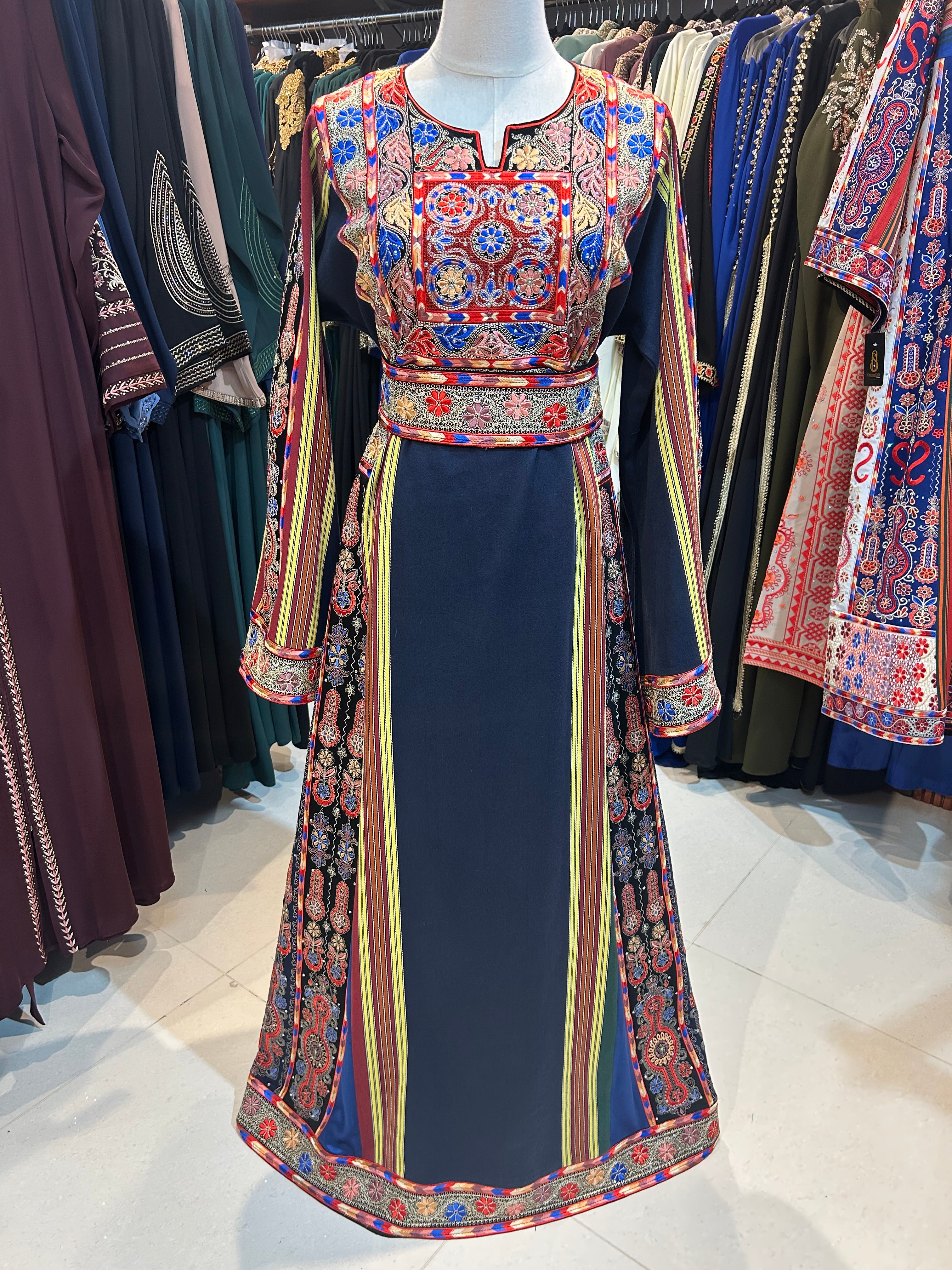 Dark Blue Majdalawi Thobe