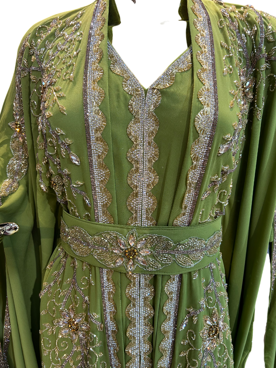 Elegant Green Kaftan