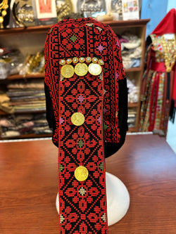 Embroidered Awka with Hand Stitched Coins