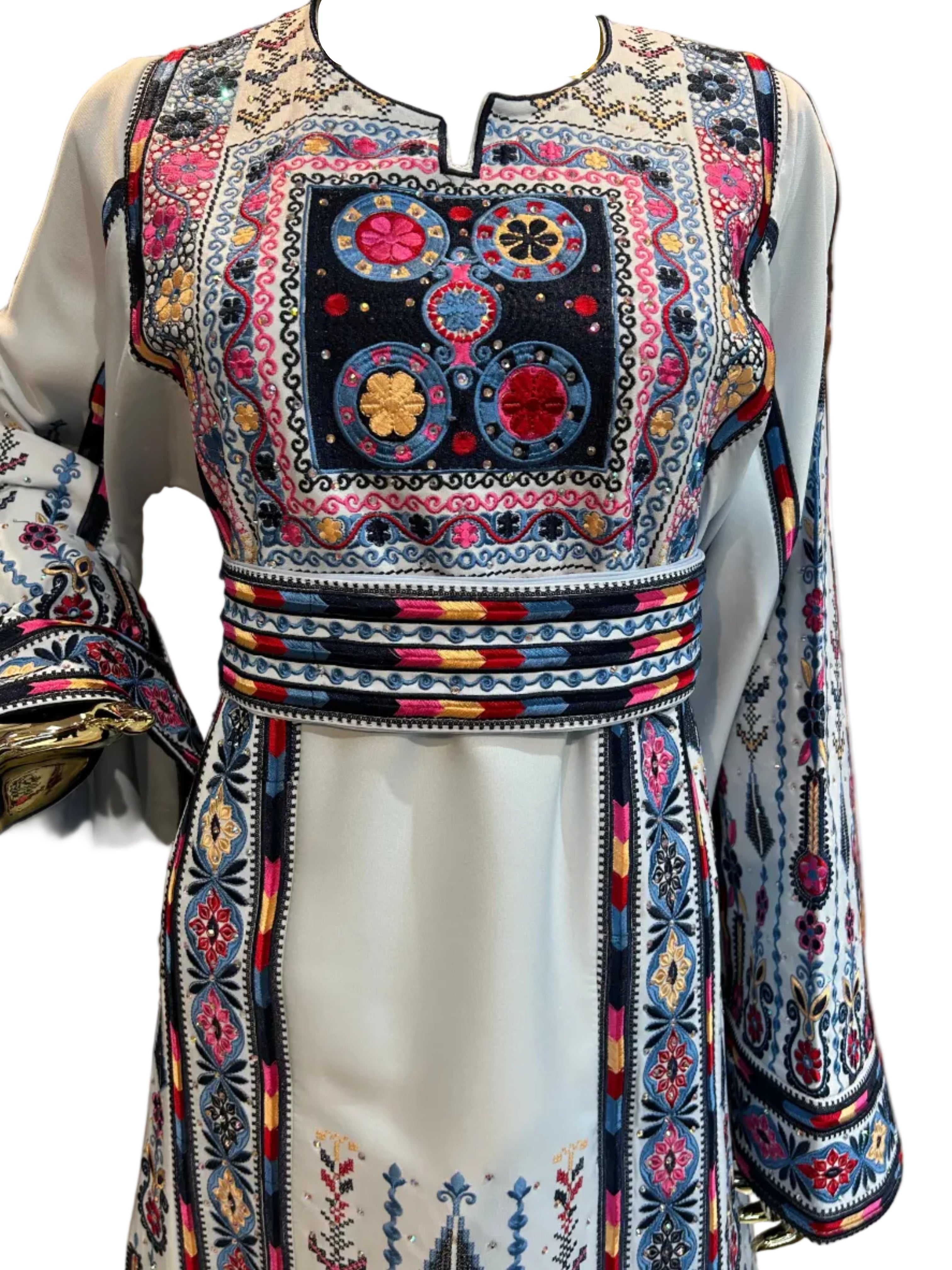 Elegant Pink Malaka Thobe W/Shall