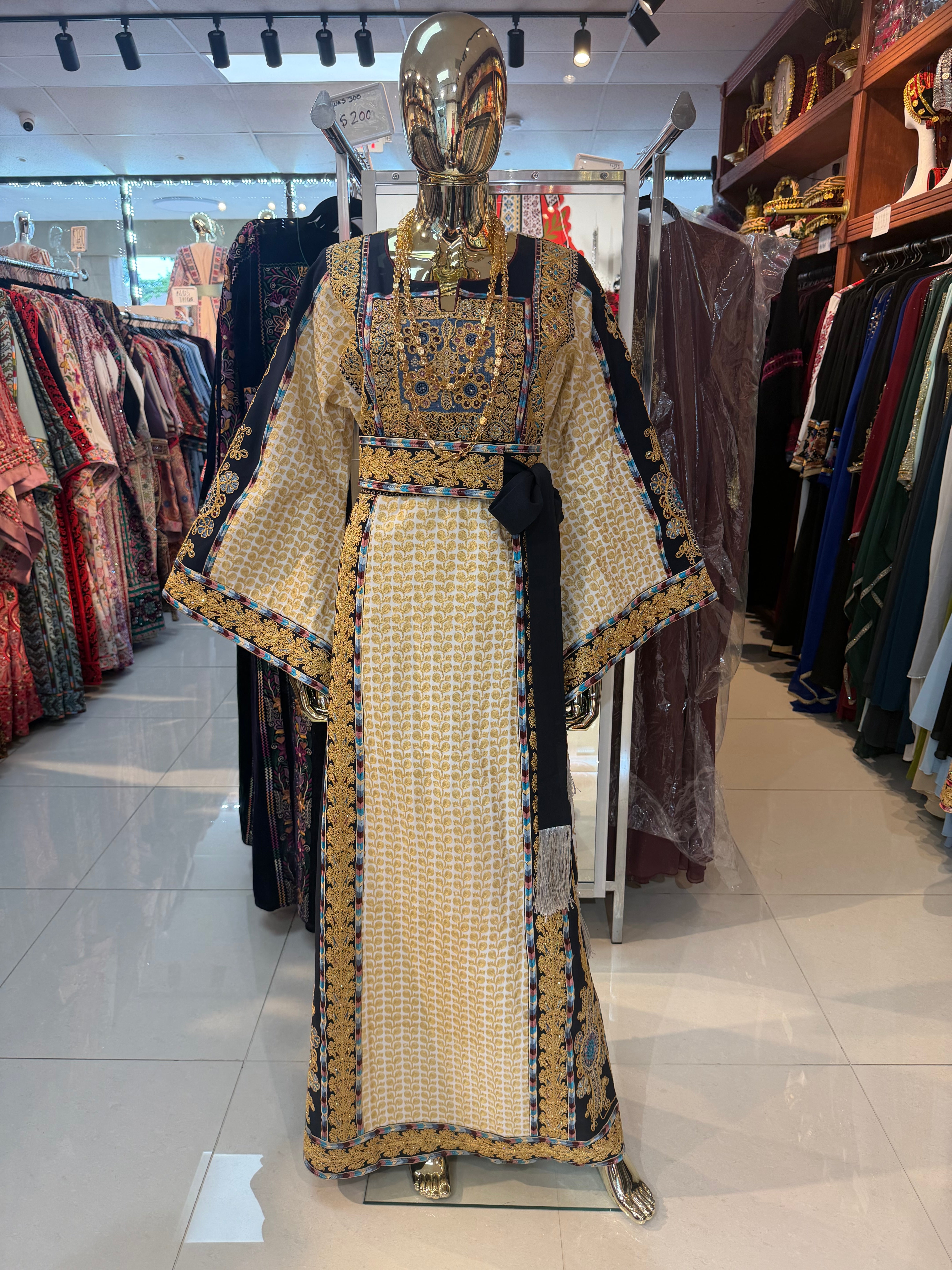 Blue & Gold Aghabani Thobe