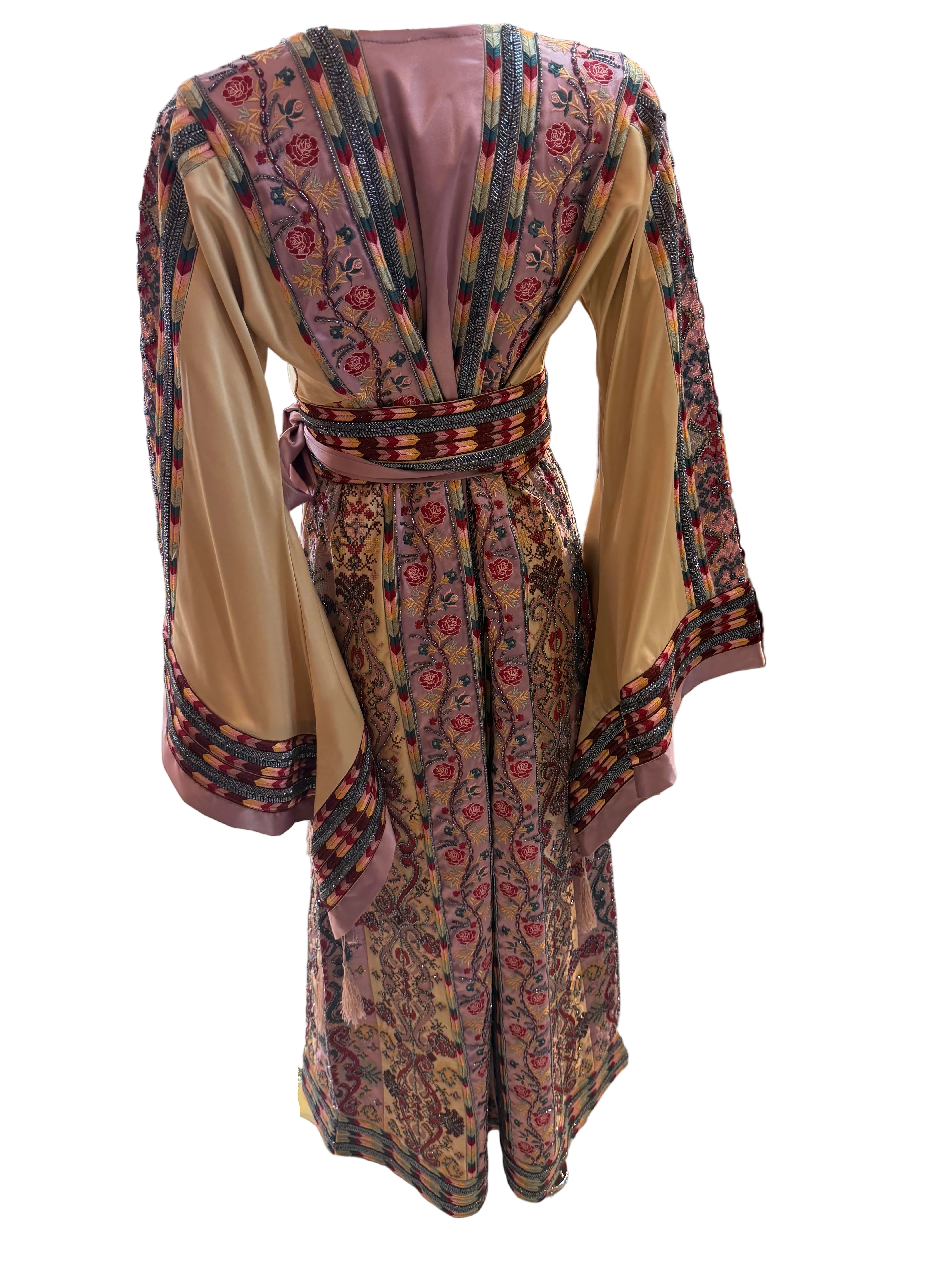 Pink Beaded Thobe