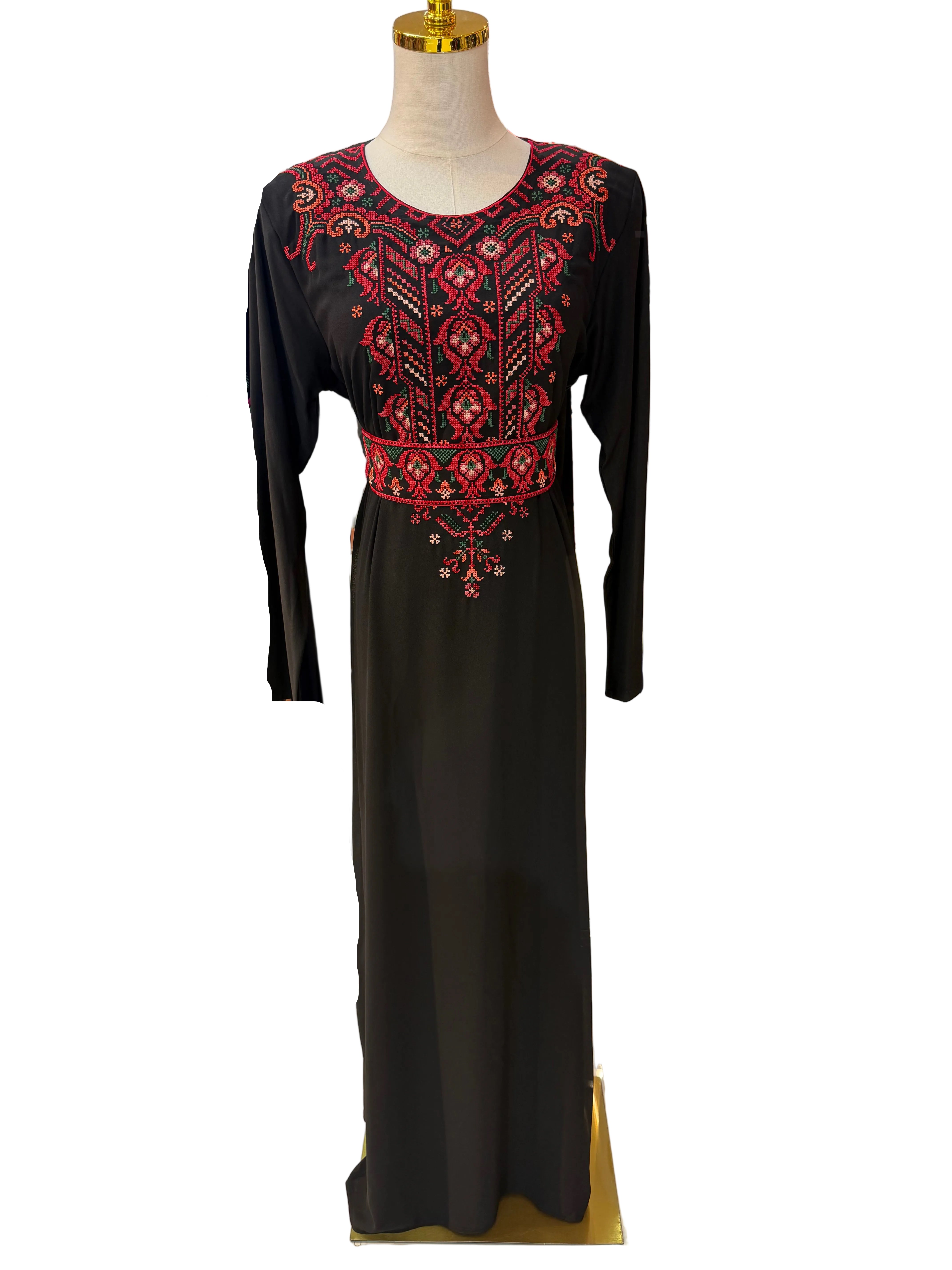 Black & Red 2-Piece Abaya
