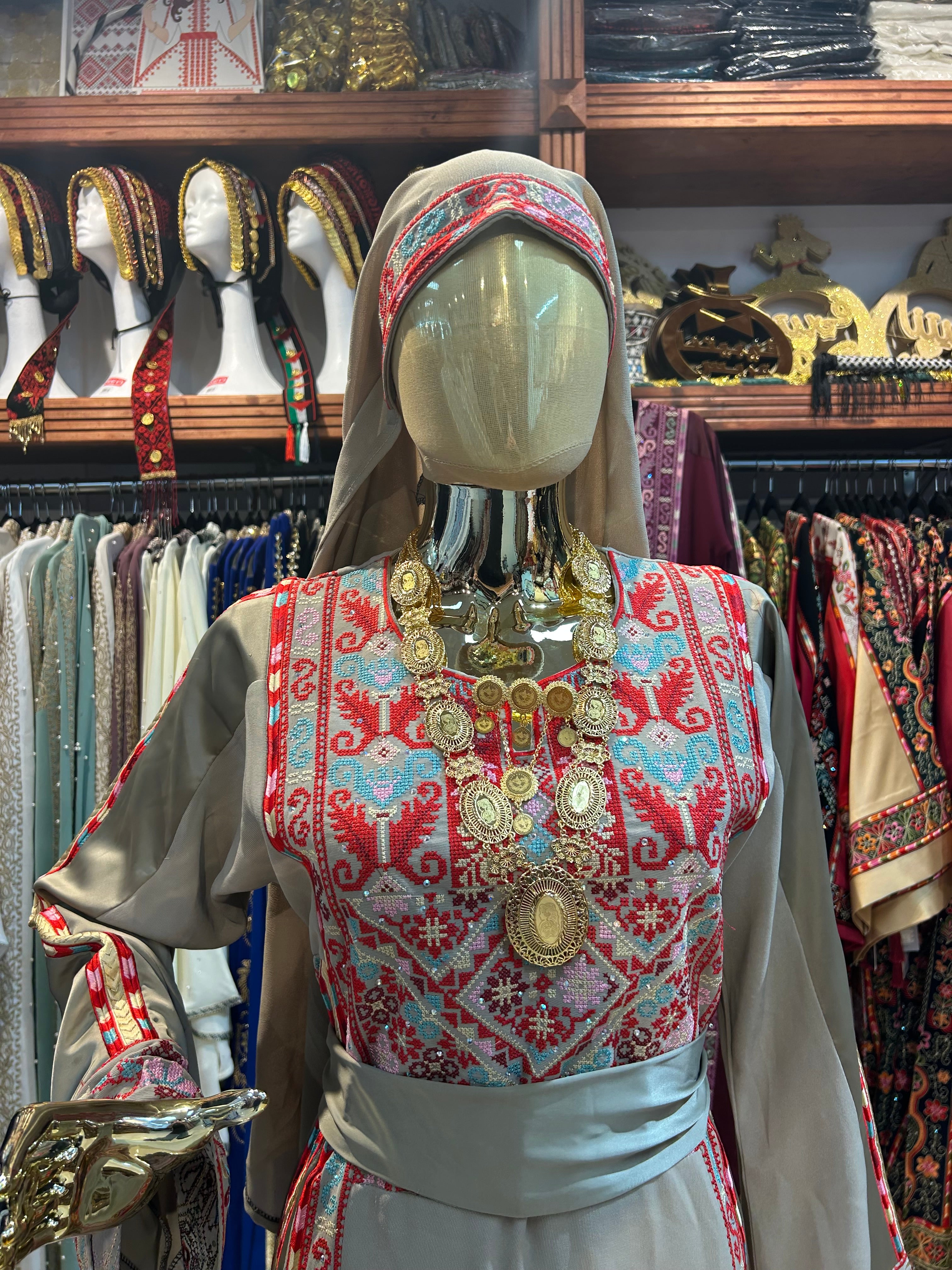 Tan Embroidered Thobe