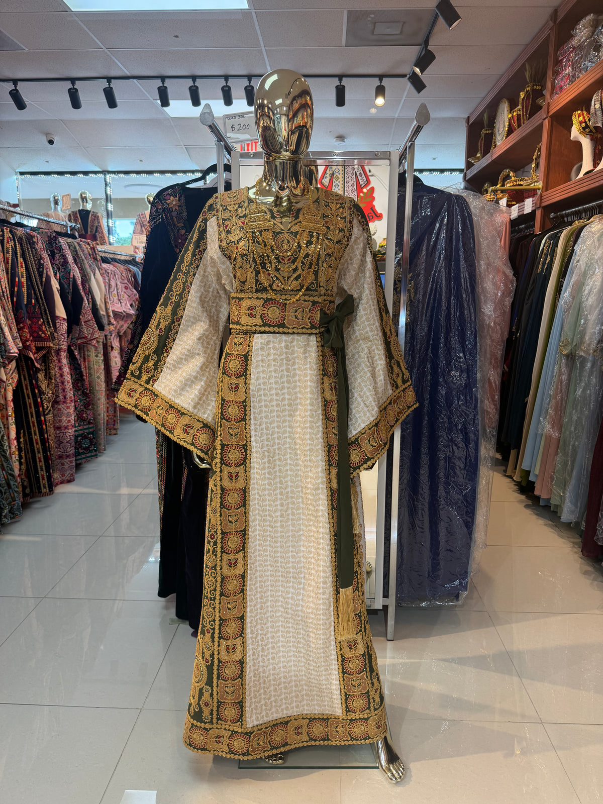 Olive & Gold Aghabani Thobe