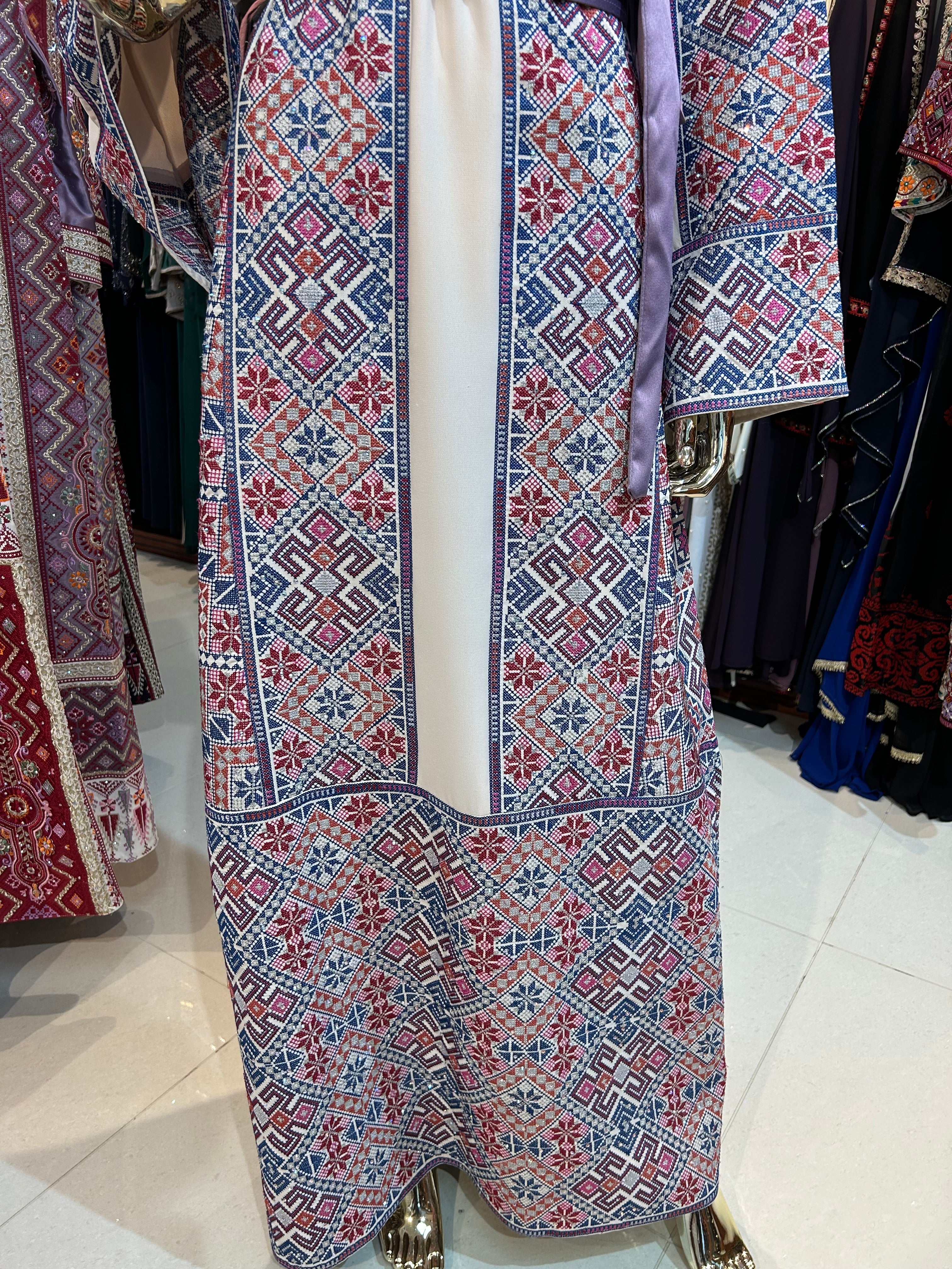 Mixed Colored Blue Thobe