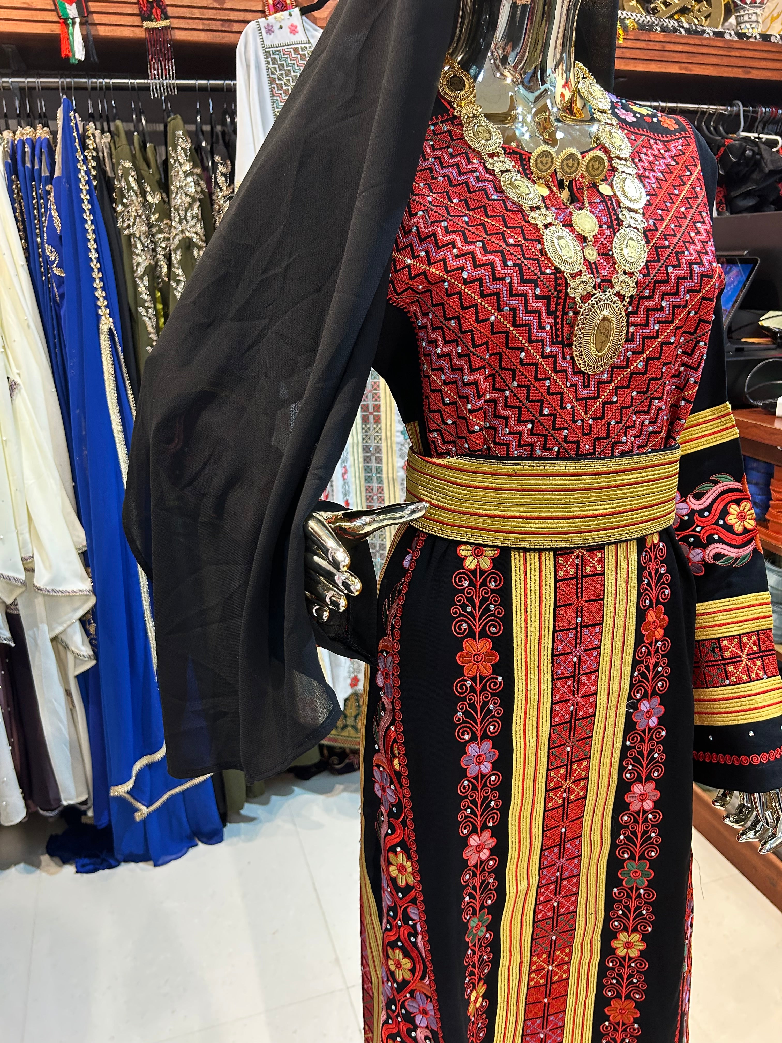 Red Thobe With Flowers