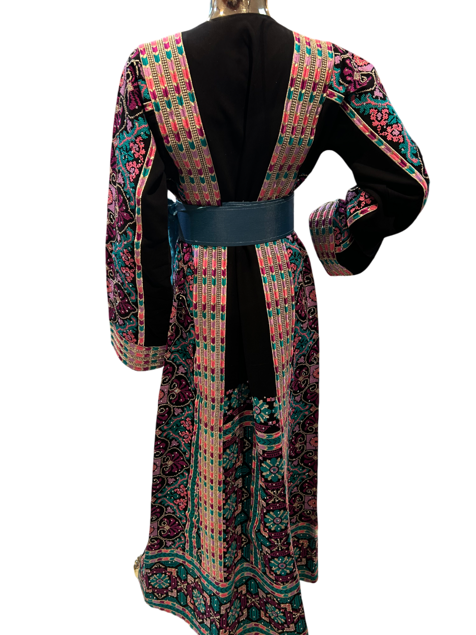 Elegant Black & Blue Thobe