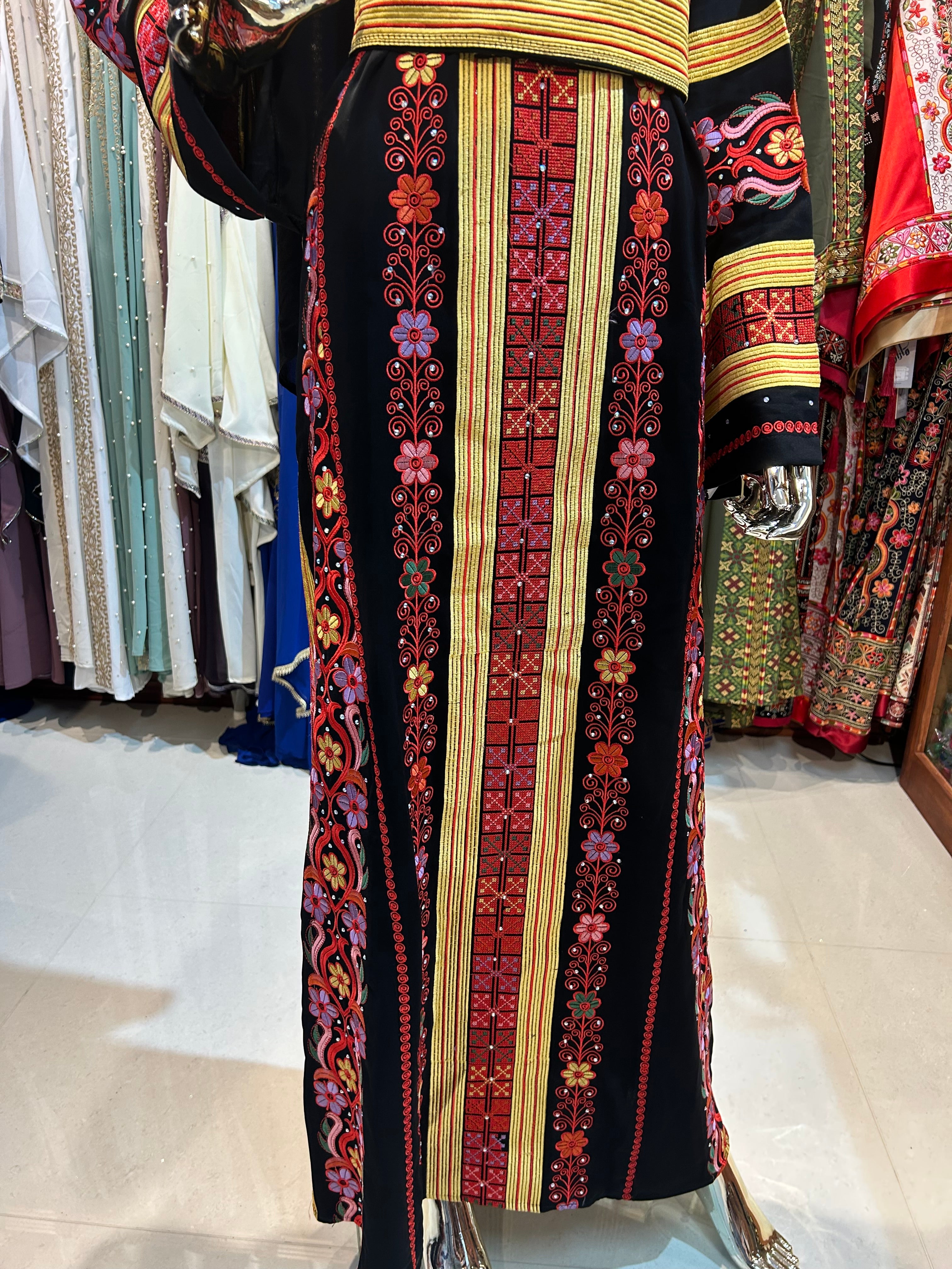 Red Thobe With Flowers