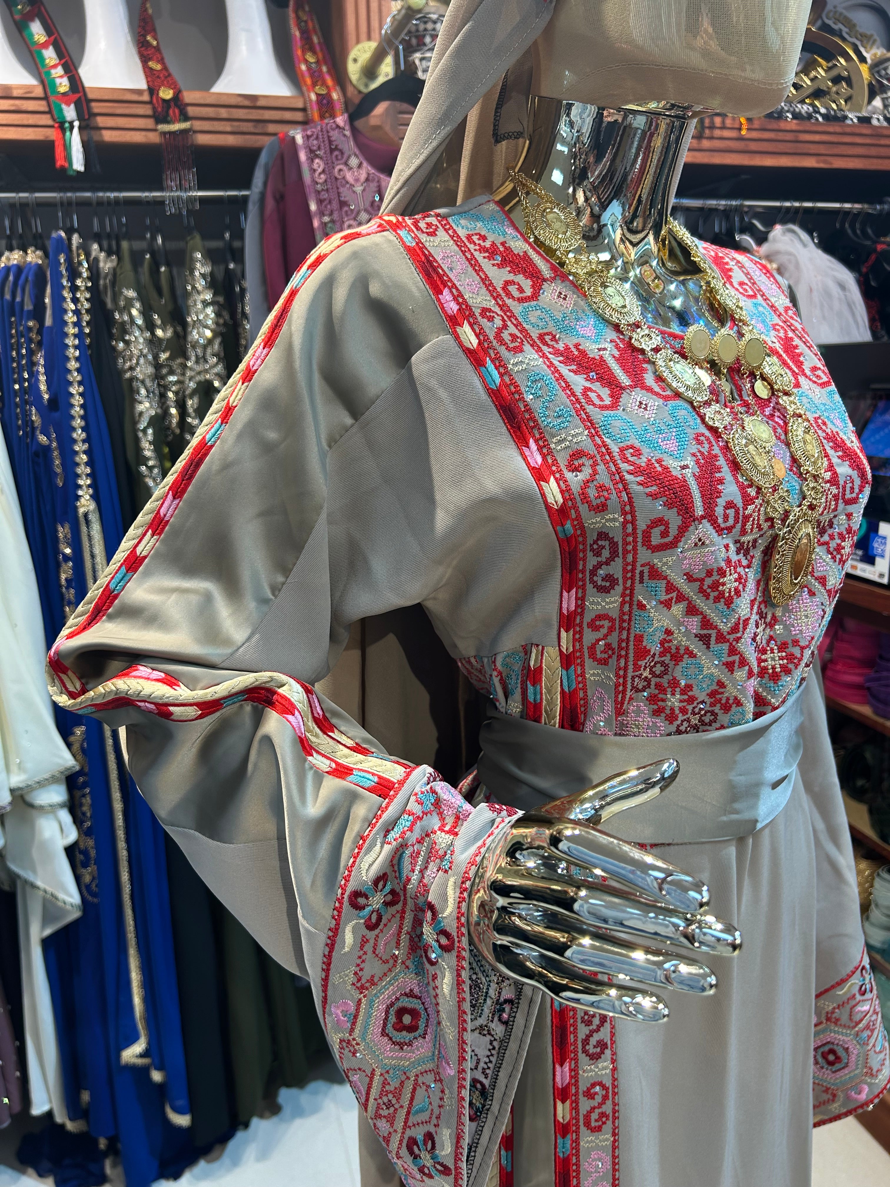 Tan Embroidered Thobe