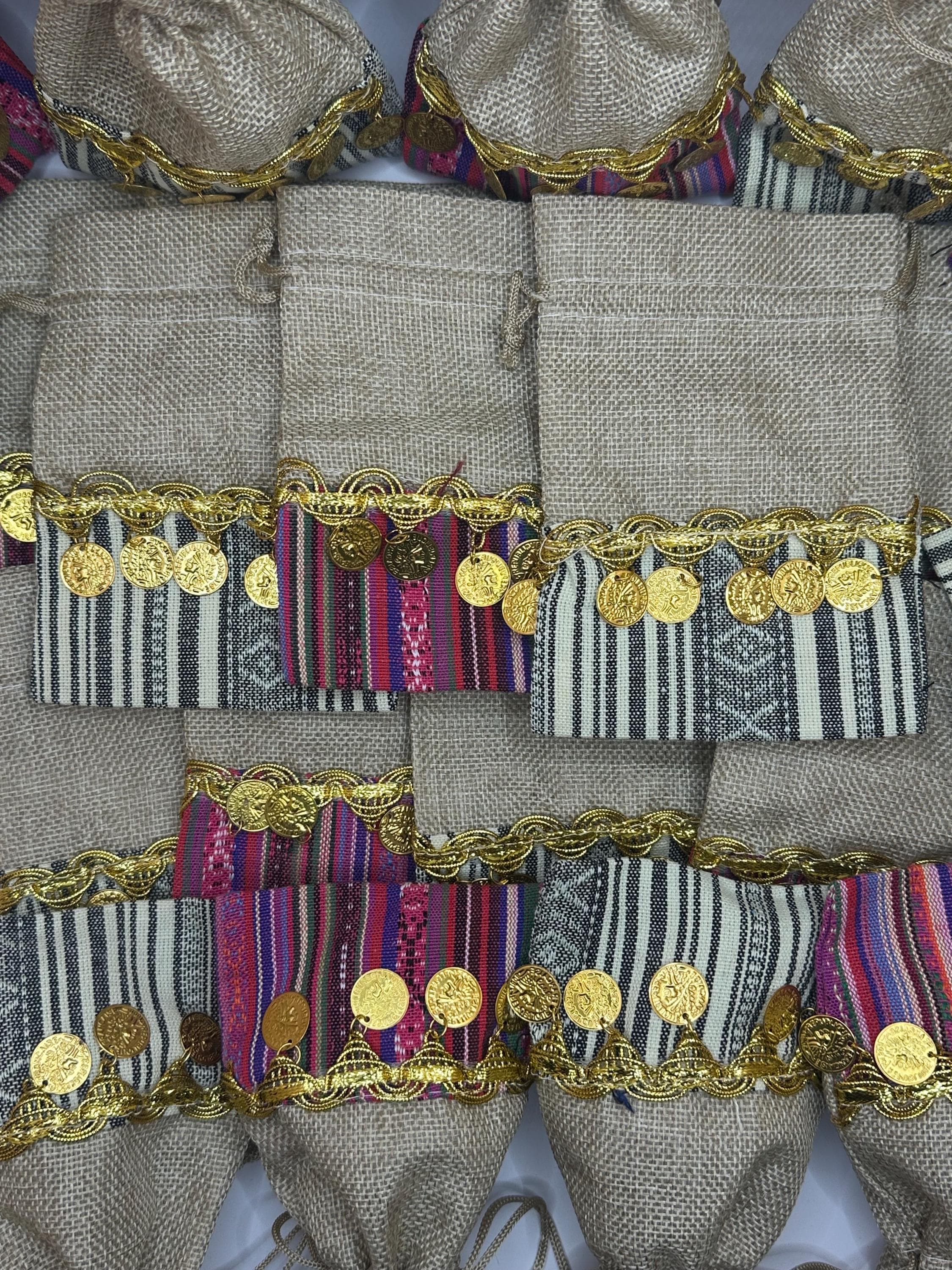 Henna Favor Gift Bags | Comes in a set of 12 | perfect for Henna Party’s, Wedding’s, Bridal showers & more | Candy is not included.