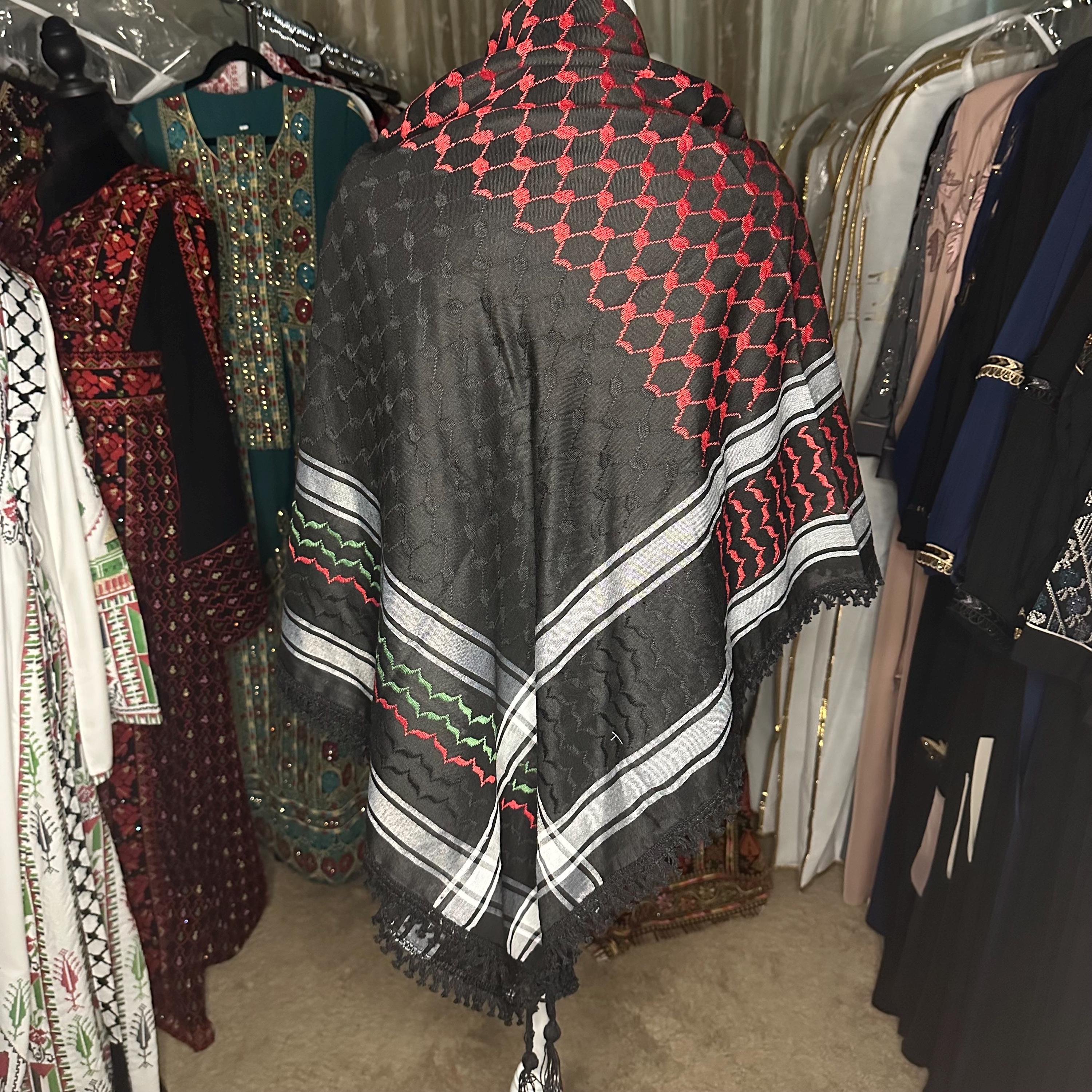 Traditional Keffiyeh/Hattah/shemagh scarf | made in Jordan | has a tassel | made for everyone | worn as a head scarf